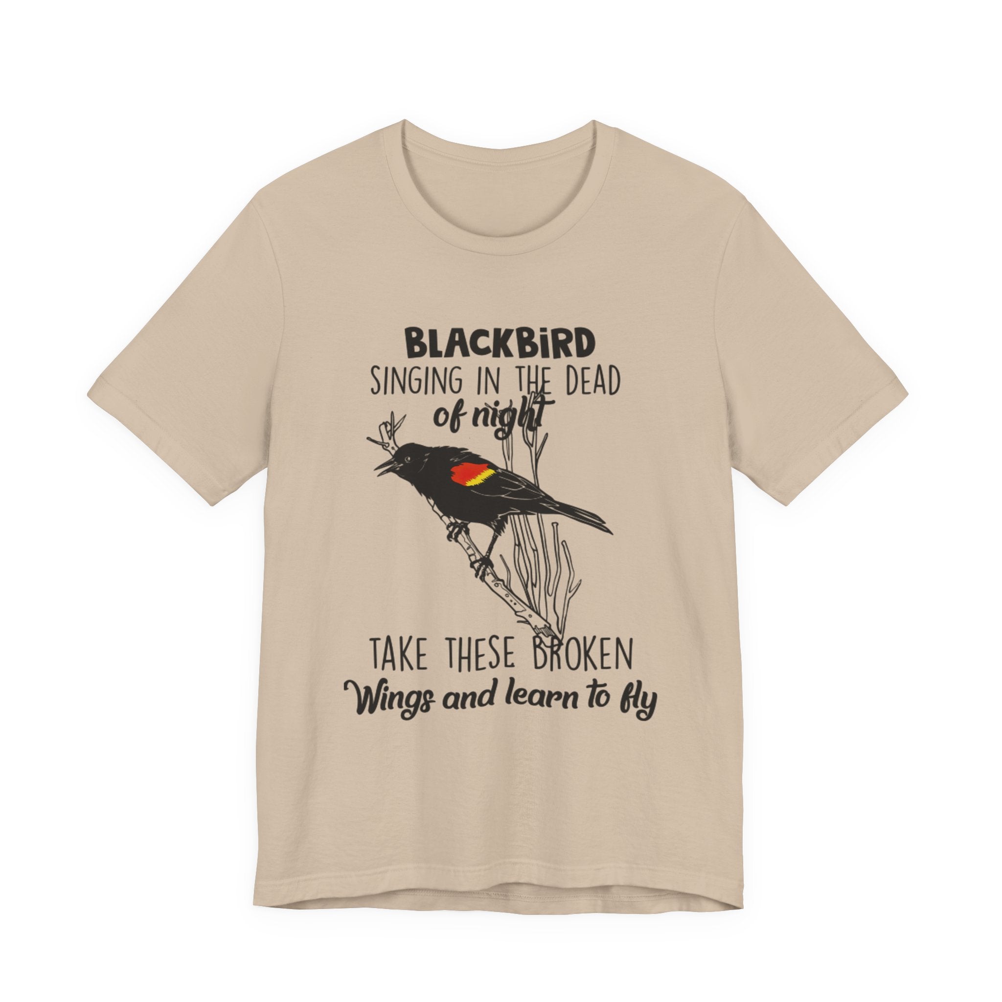 Blackbird Learn to Fly T-Shirt | Free Spirit Hippie Gift