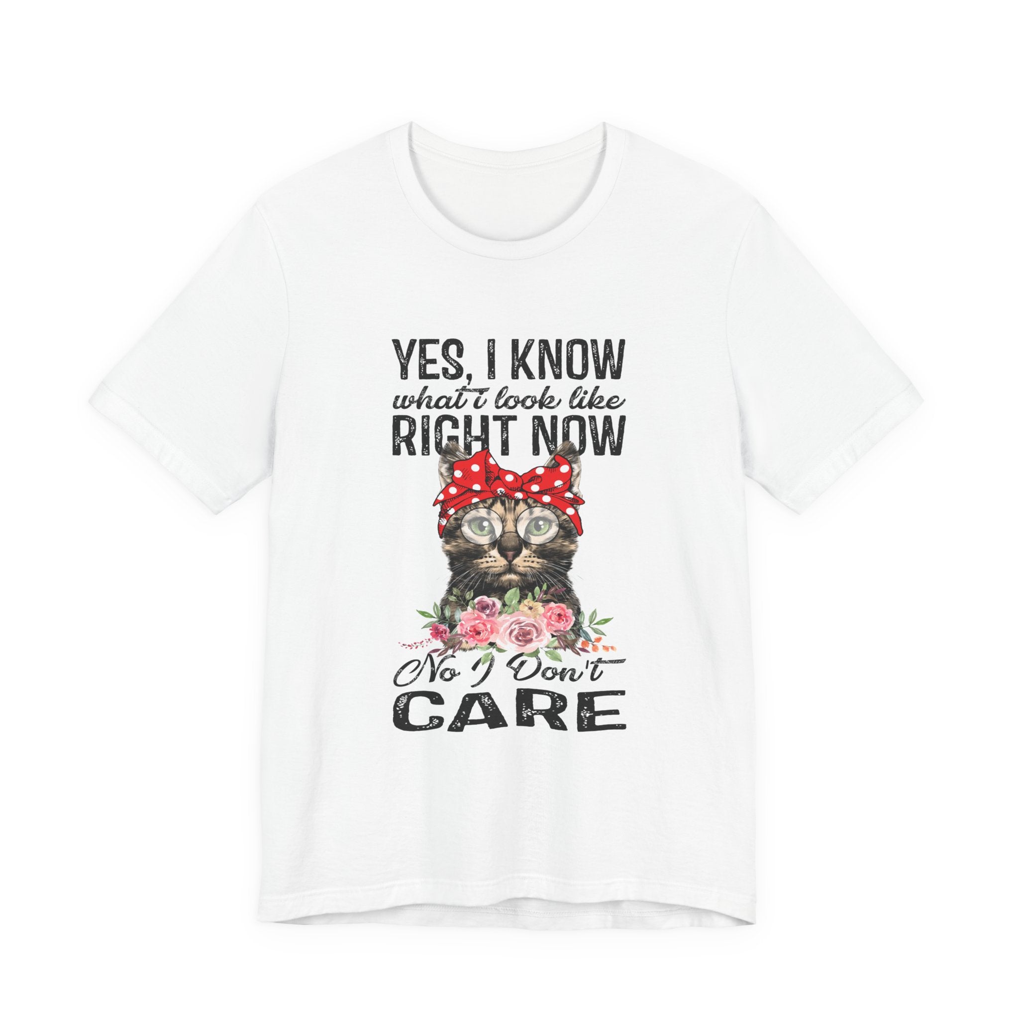 No I Don't Care Cat T-Shirt | Sassy Cat Lover Gift