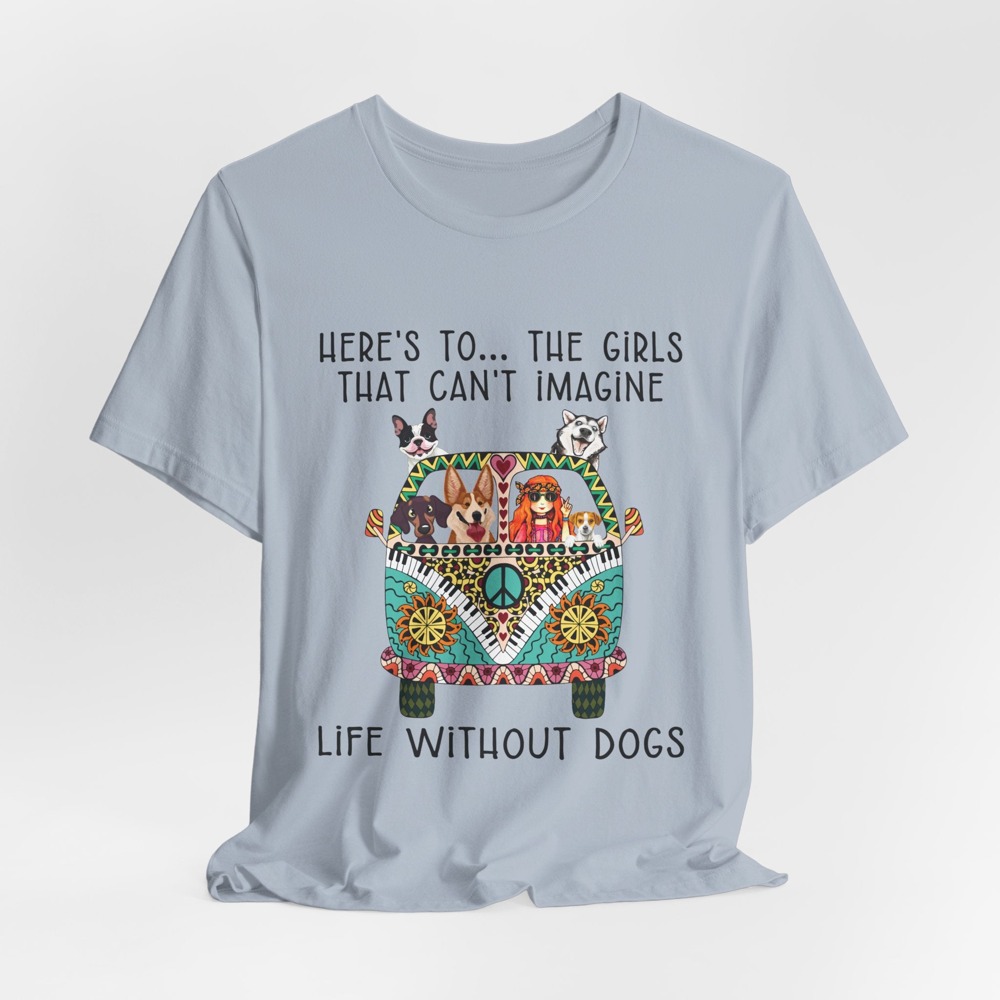 Girls Can't Imagine Life Without Dogs T-Shirt | Dog Mom Gift