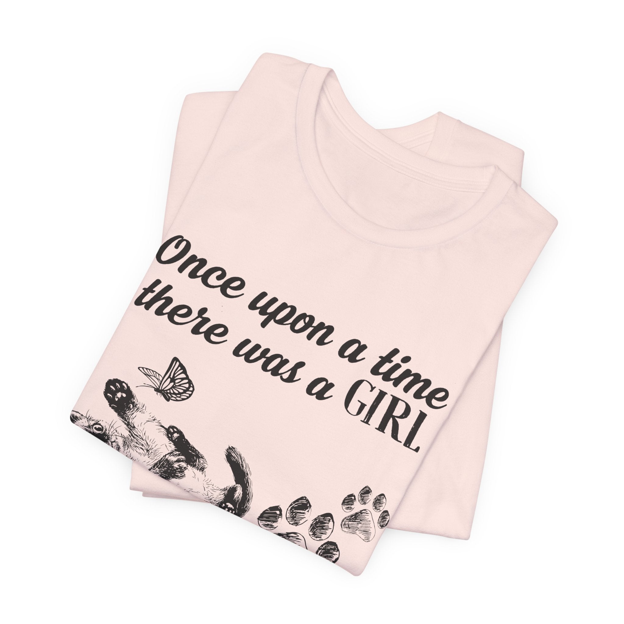 Girl Who Loved Cats & Dogs T-Shirt | Dog Lover Gift
