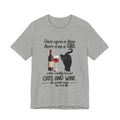 Once Upon A Time Cat & Wine T-Shirt | Cat Lover Gift for Her