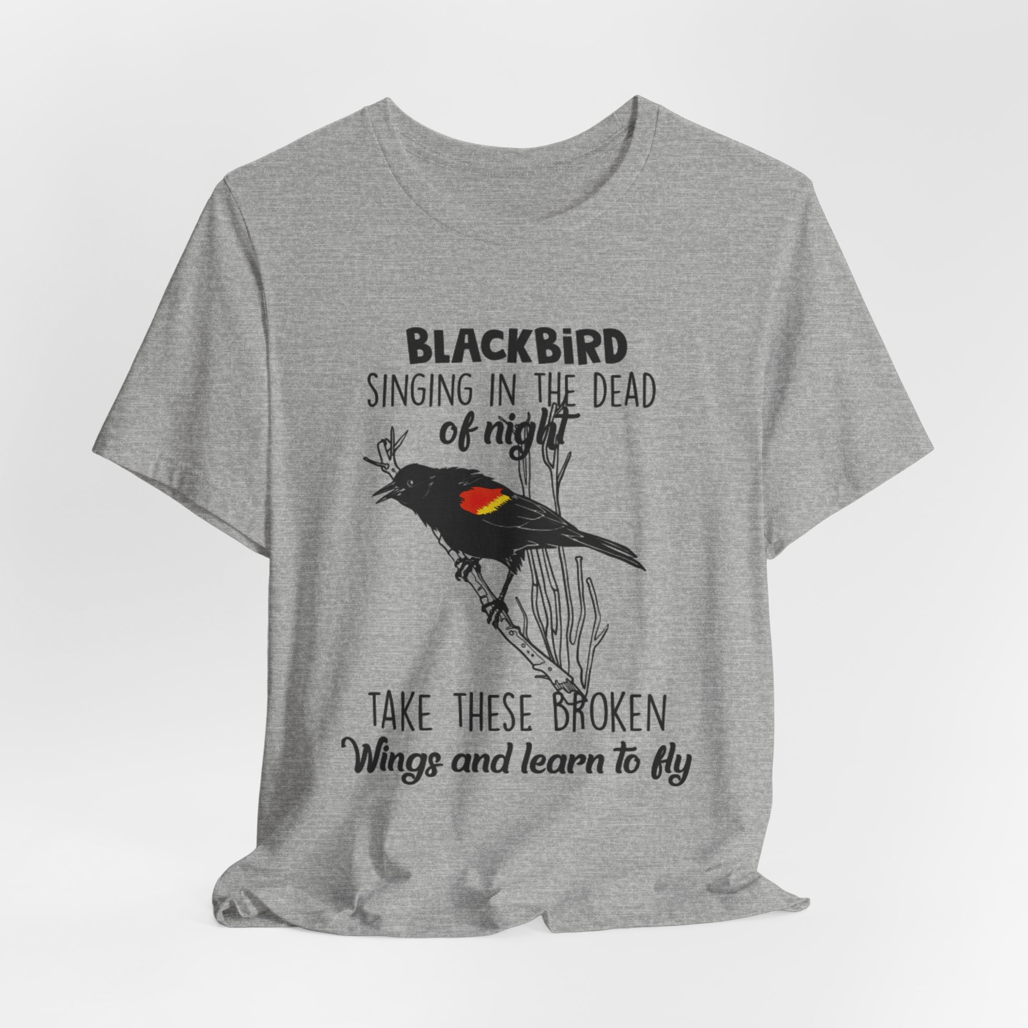 Blackbird Learn to Fly T-Shirt | Free Spirit Hippie Gift