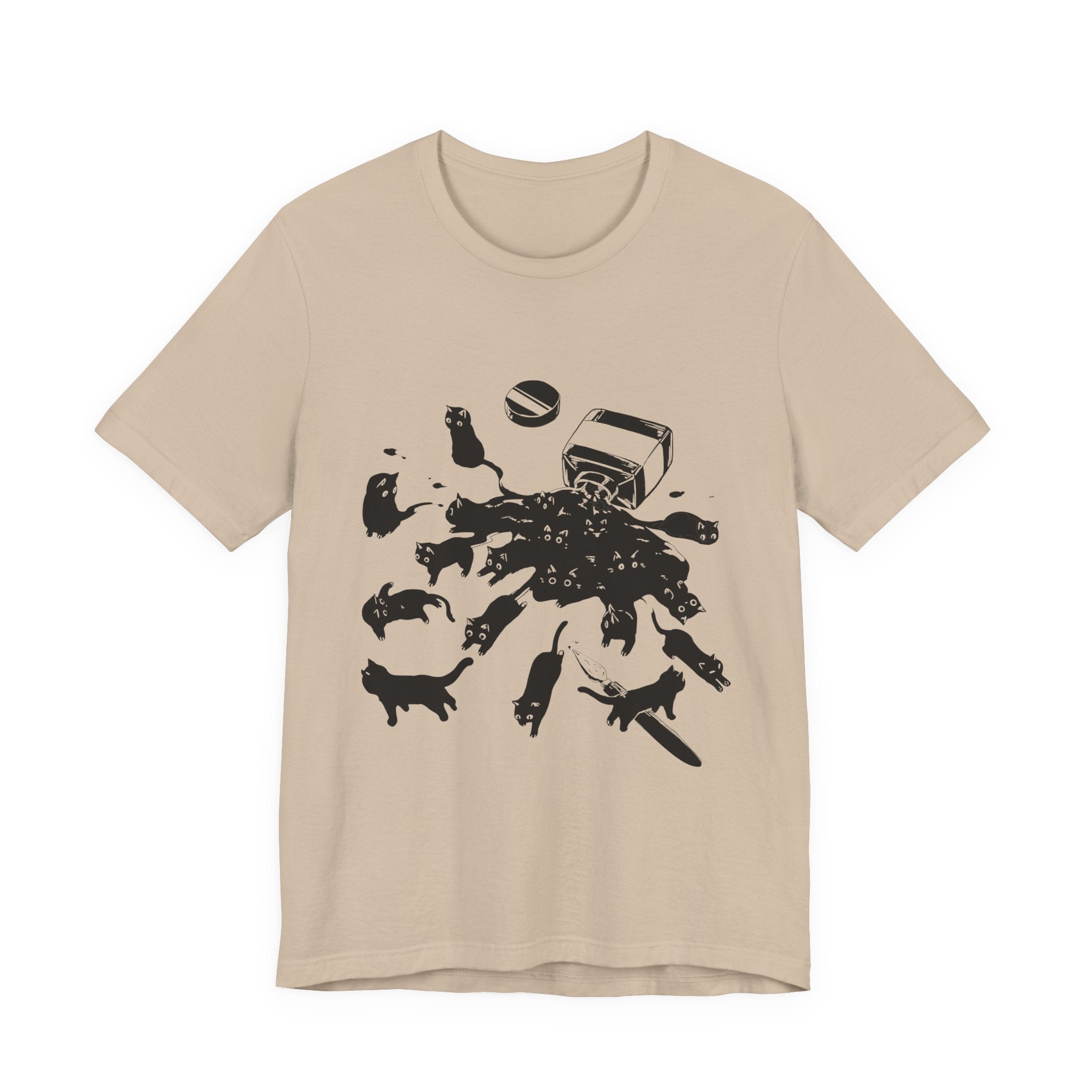 Mischievous Ink Cats T-Shirt | Cat Lover Gift