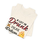 Lost Or Drunk Camping T-Shirt | Campfire Friends Gift