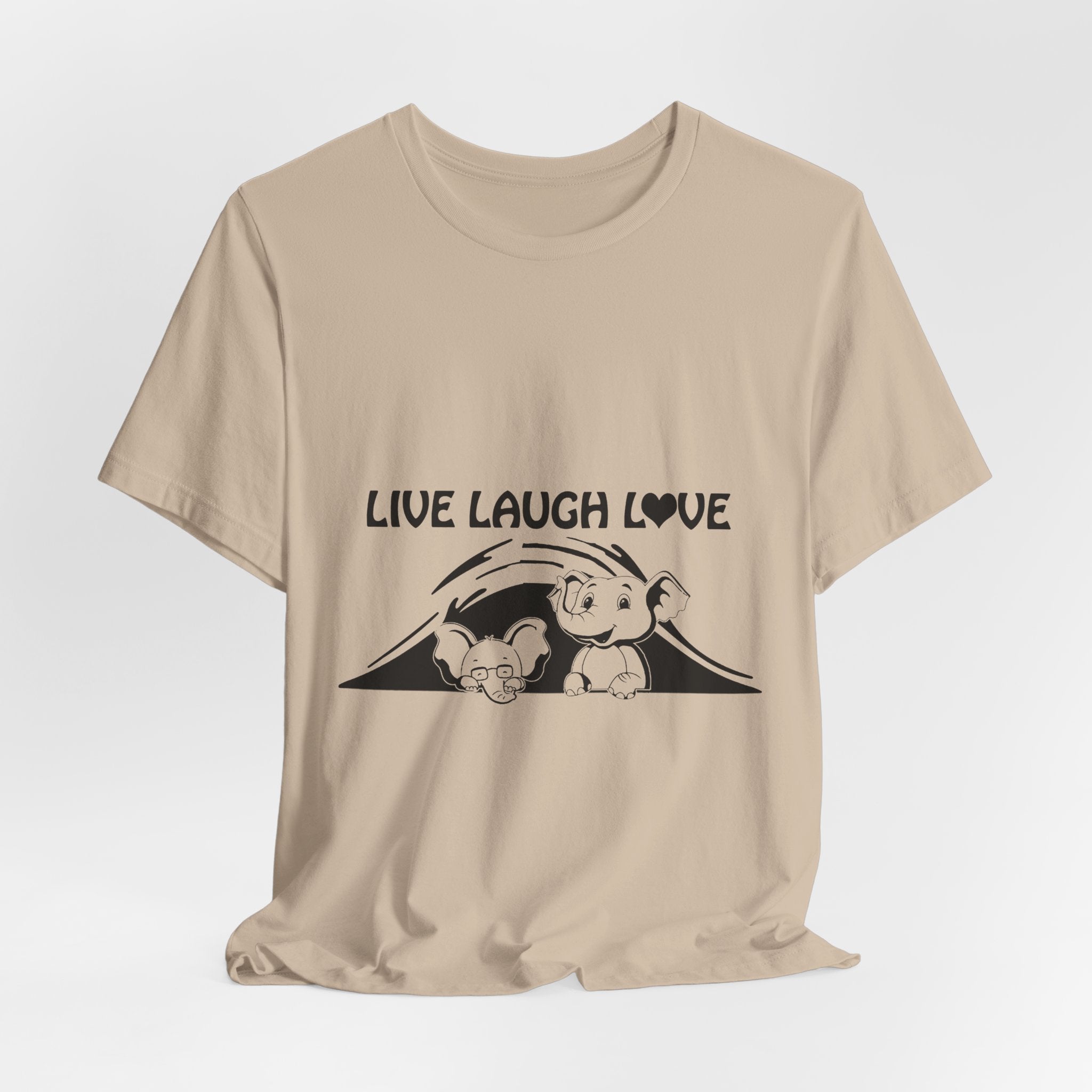Live Laugh Love Elephants T-Shirt | Elephant Lover Gift