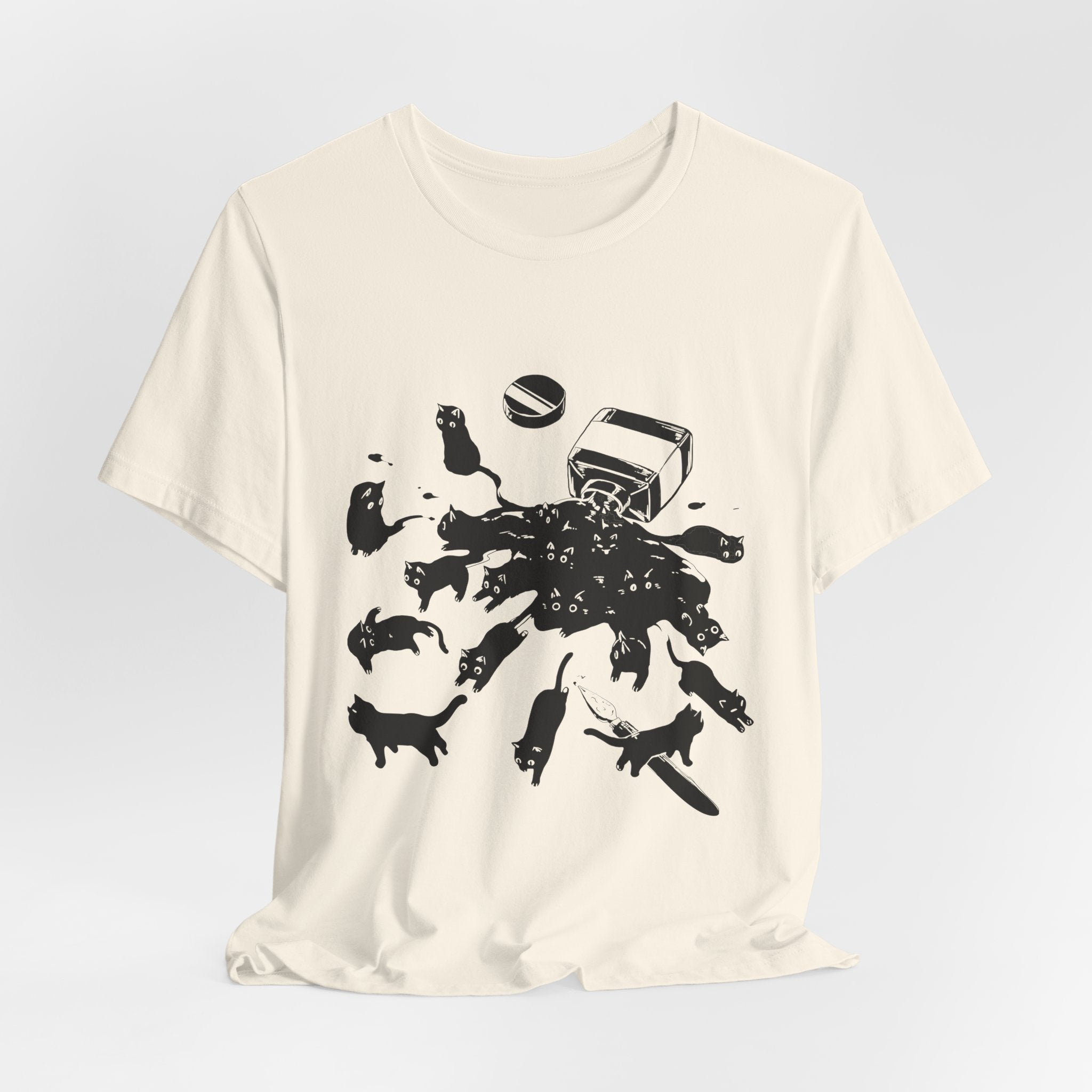 Mischievous Ink Cats T-Shirt | Cat Lover Gift