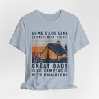 Great Dads Go Camping With Daughters T-Shirt | Camping Dad Gift