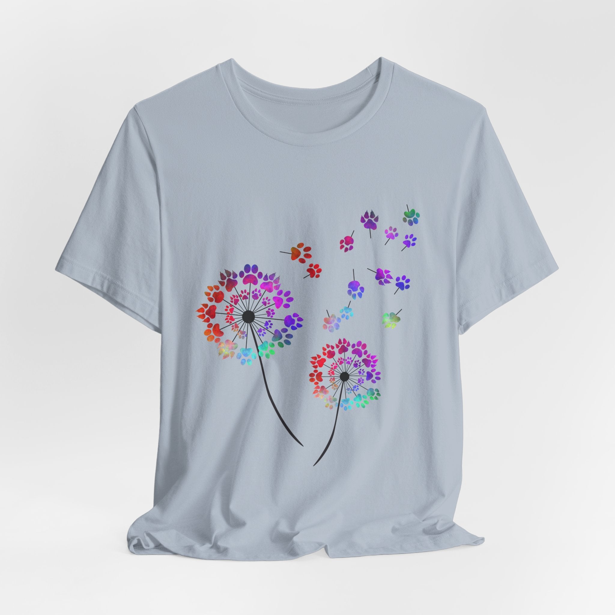 Paw Print Dandelion T-Shirt | Dog Lover Gift for Fur Parents