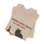 Wine & Cat Lover T-Shirt | Funny Cat Mom Gift