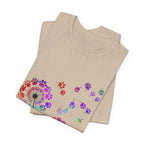 Paw Print Dandelion T-Shirt | Dog Lover Gift for Fur Parents