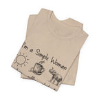 Simple Woman Sunshine Coffee Elephant T-Shirt | Elephant Lover Gift