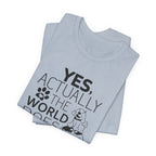 World Revolves Around My Dogs T-Shirt | Funny Dog Lover Gift