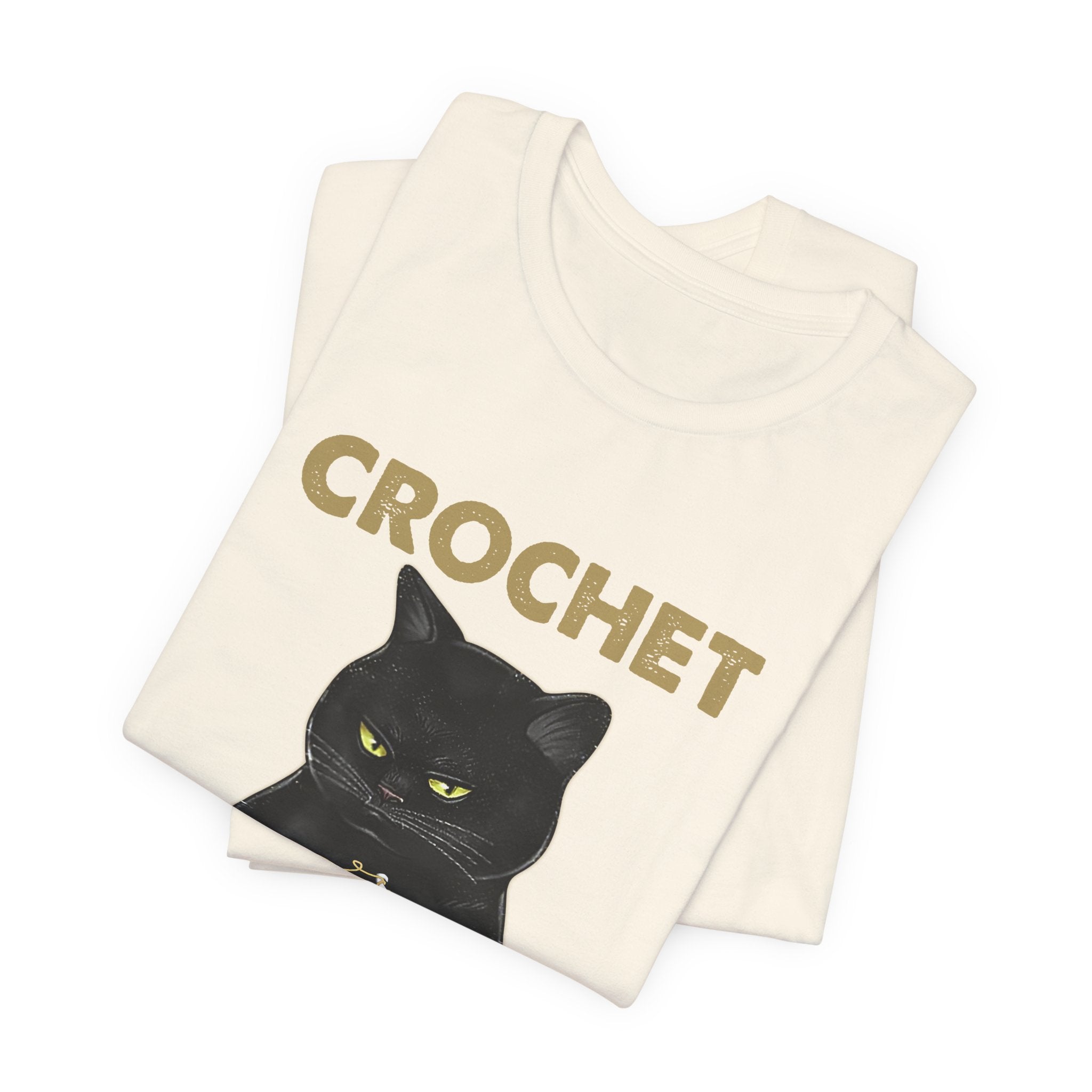 Crochet Because Murder Is Wrong T-Shirt | Funny Cat Lover Gift