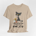 Life Is Better With My Destructive Cat T-Shirt | Funny Cat Lover Gift