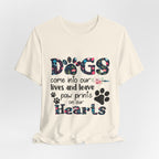 Dogs Leave Paw Prints on Our Hearts T-Shirt | Dog Lover Gift