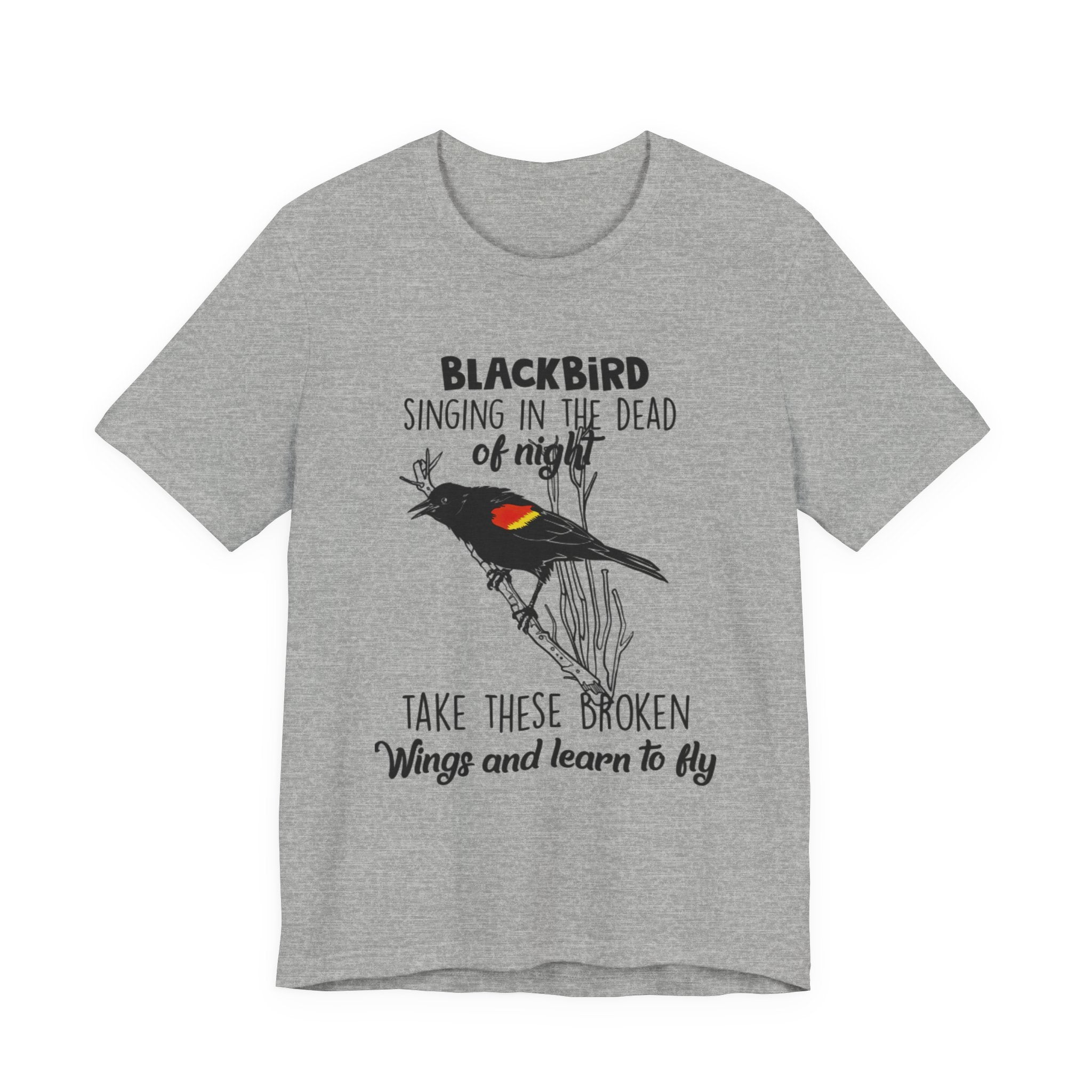 Blackbird Learn to Fly T-Shirt | Free Spirit Hippie Gift