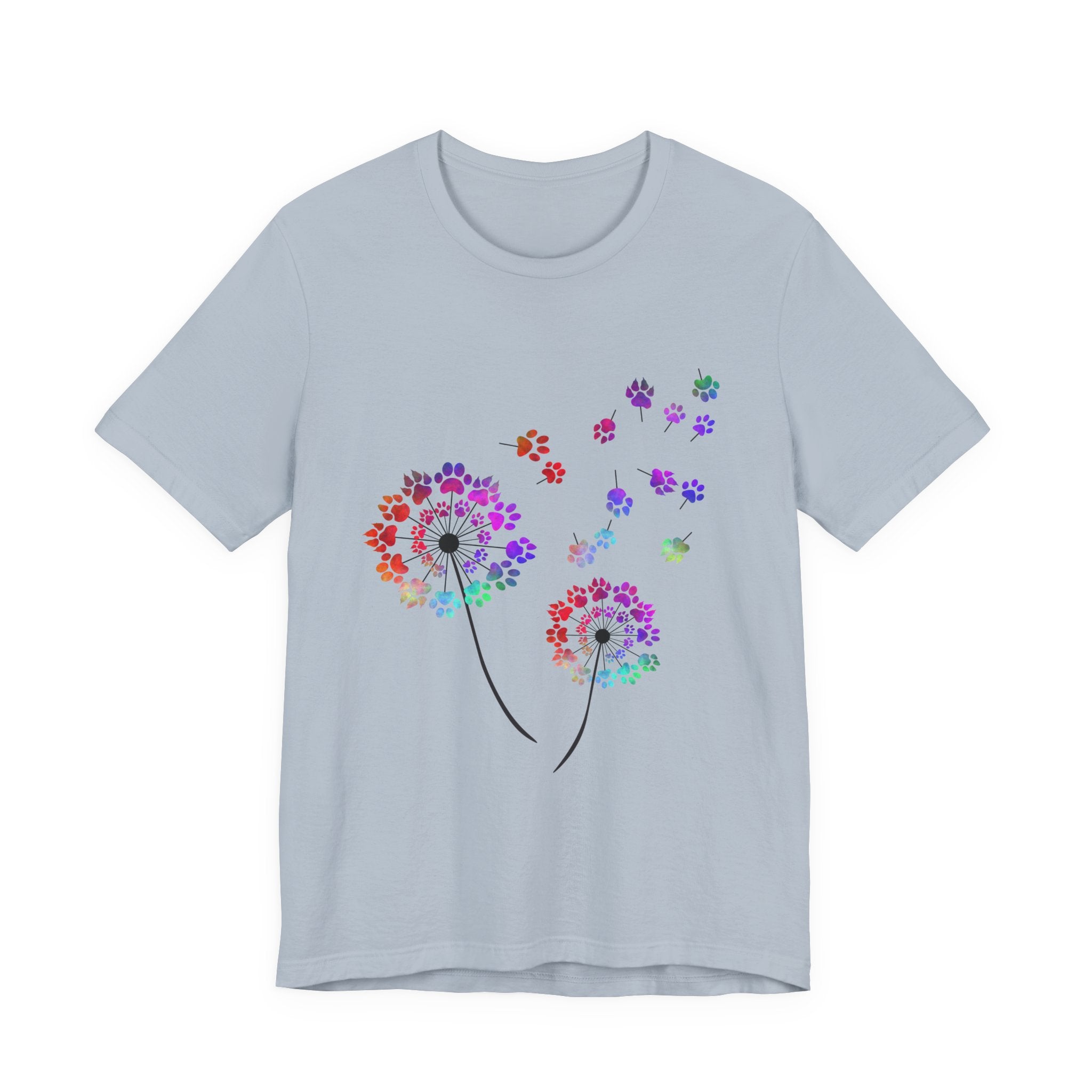 Paw Print Dandelion T-Shirt | Dog Lover Gift for Fur Parents