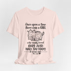 Once Upon a Time Cat & Tattoos T-Shirt | Tattooed Cat Lover Gift