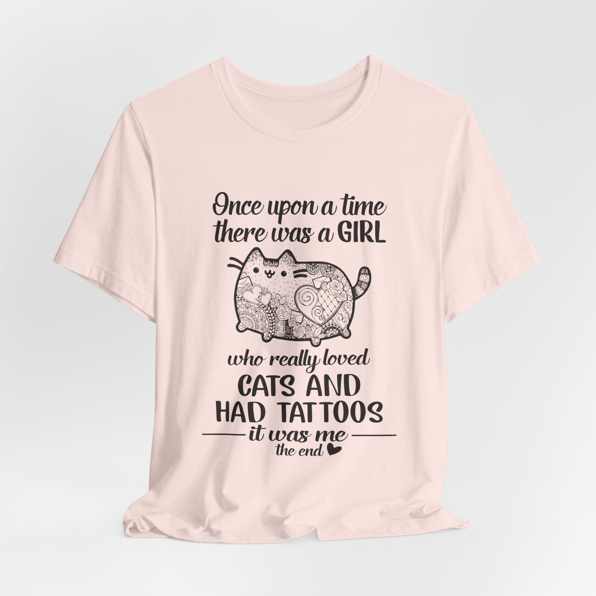 Once Upon a Time Cat & Tattoos T-Shirt | Tattooed Cat Lover Gift