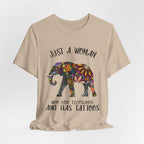 Just A Woman Who Love Elephants And Has Tattoos T-Shirt | Elephant Fan Gift