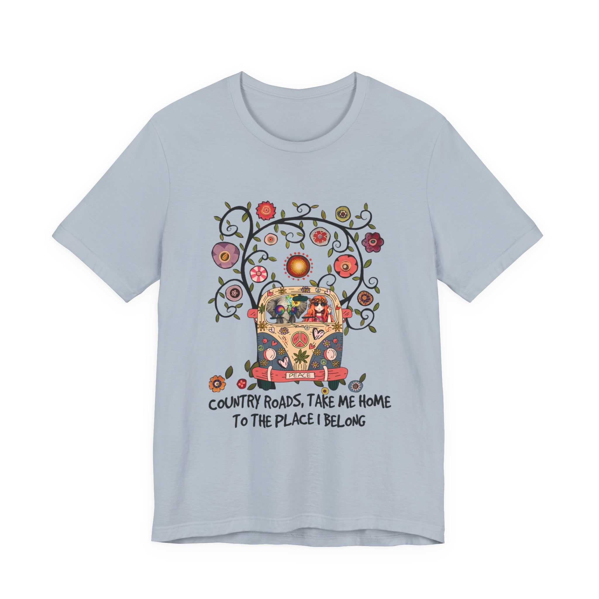 Country Roads Take Me Home T-Shirt | Hippie Soul Gift