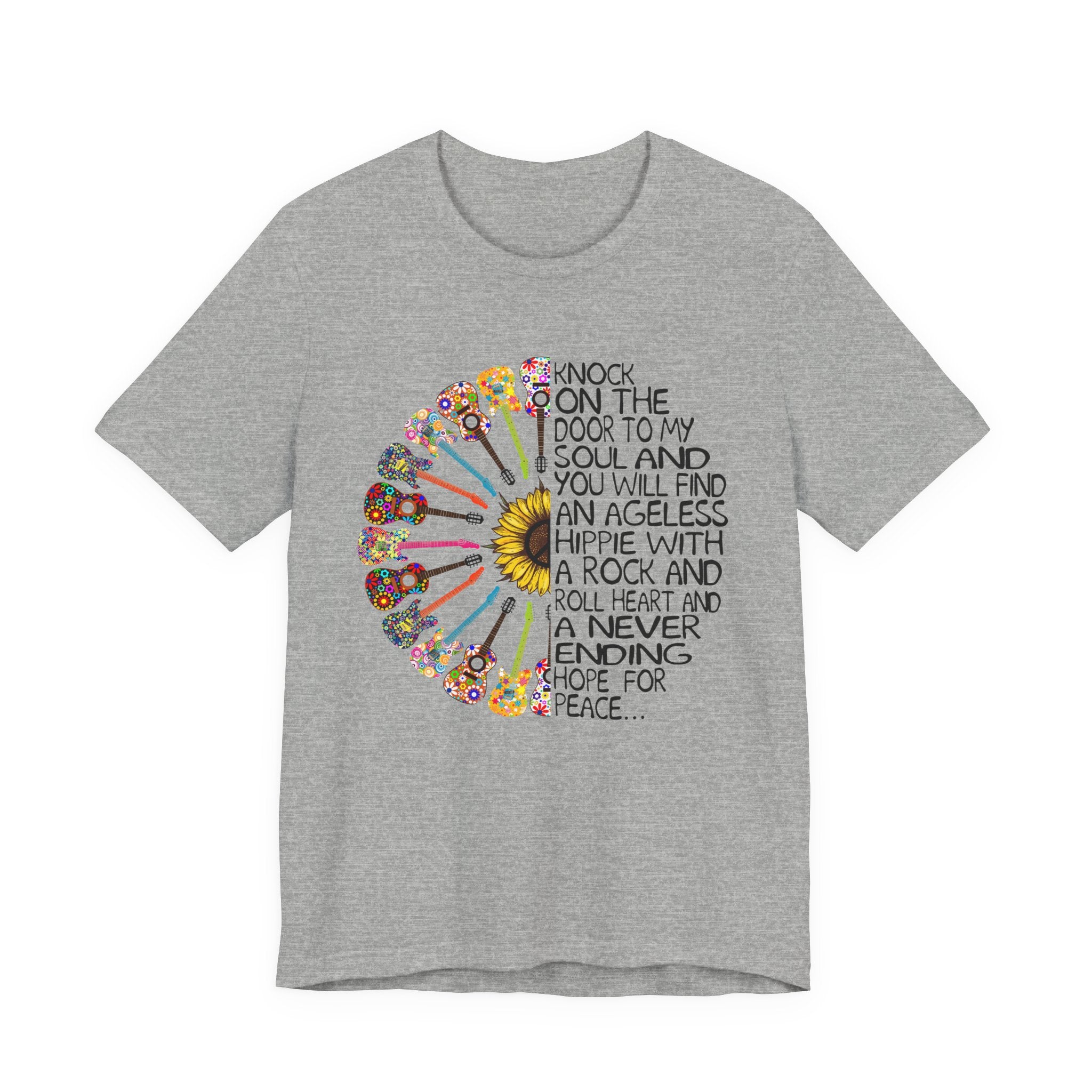 Ageless Hippie Soul Rock & Roll Heart T-Shirt | Peace Lover Gift