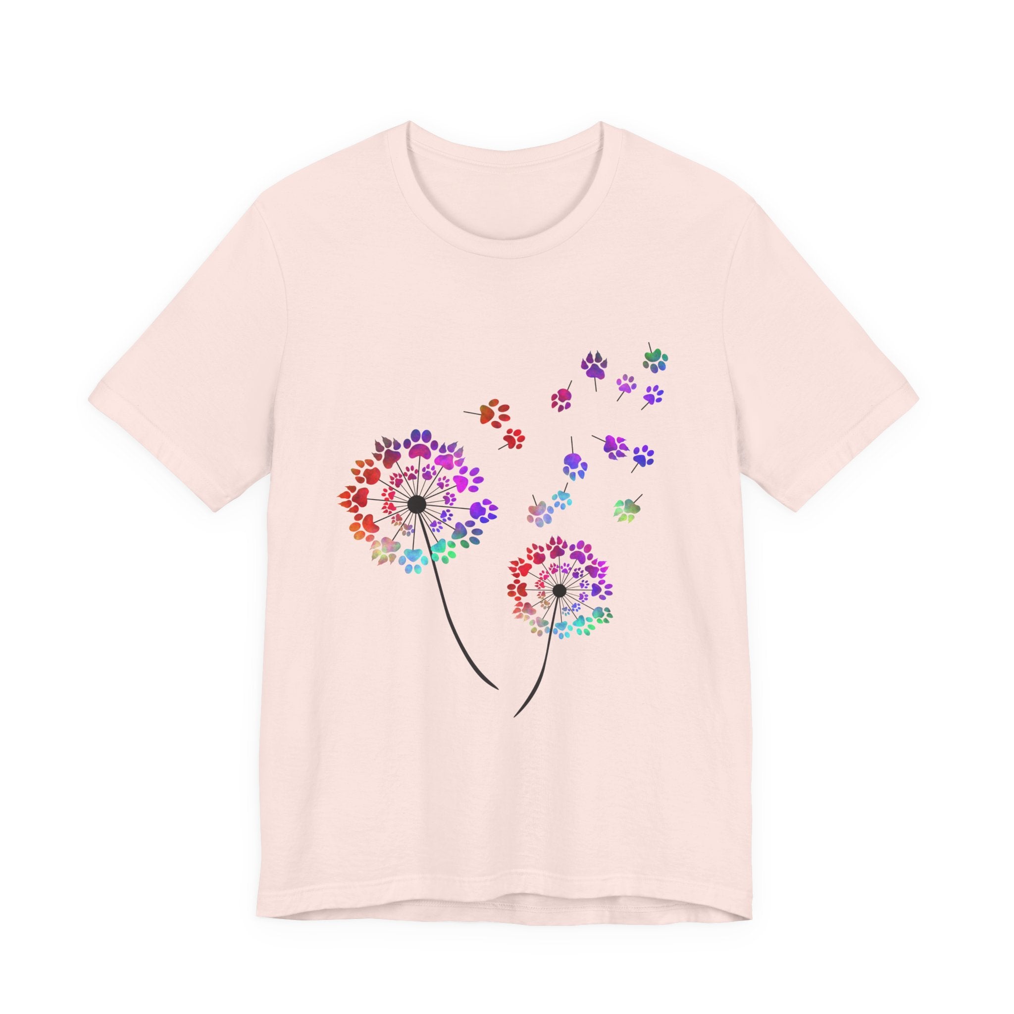 Paw Print Dandelion T-Shirt | Dog Lover Gift for Fur Parents