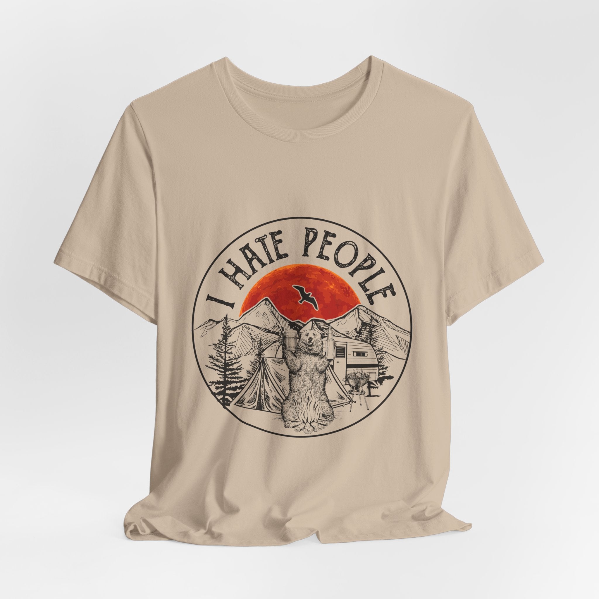"I HATE PEOPLE" T-Shirt | Bear Camper Gift