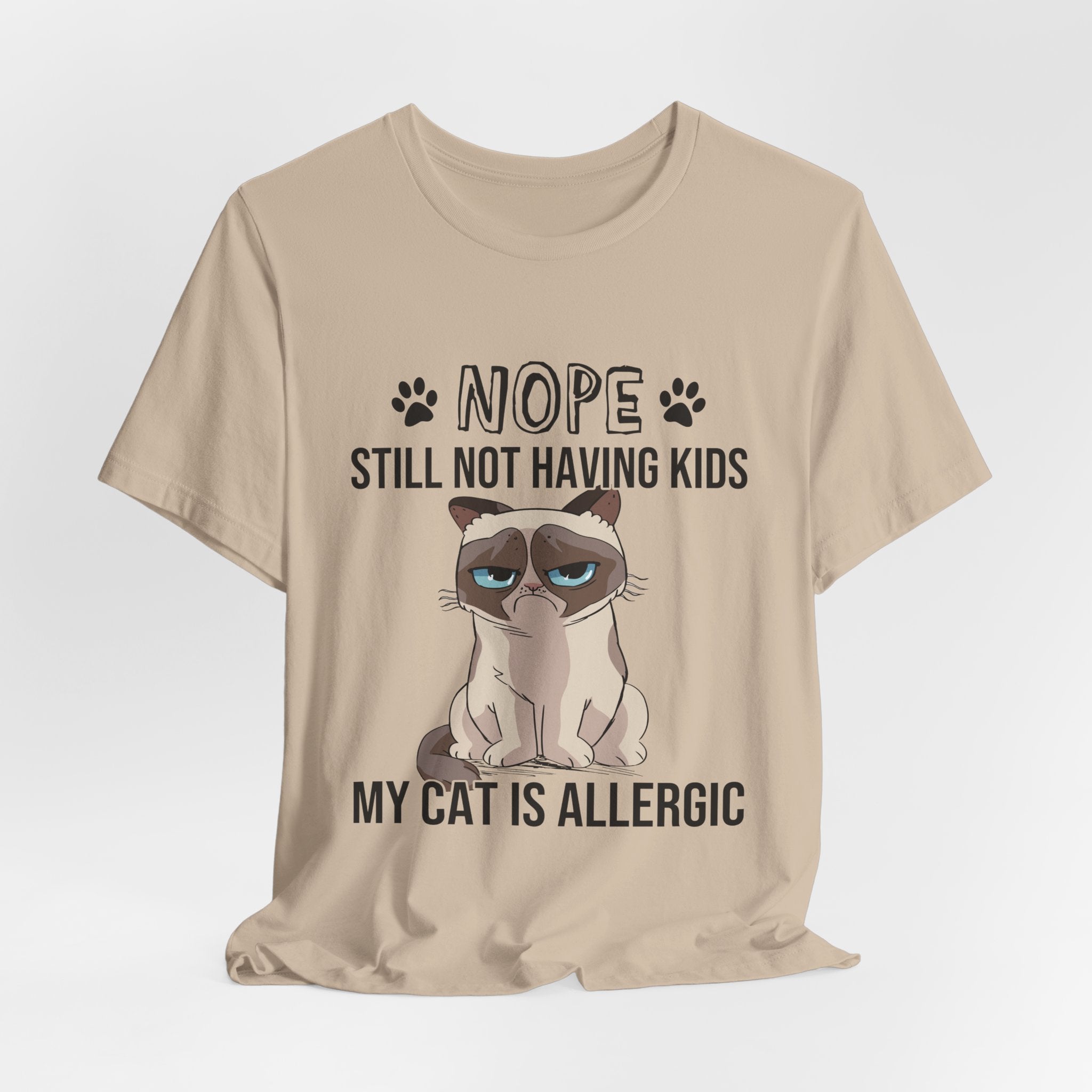 Nope Still Not Having Kids T-Shirt | Grumpy Cat Lover Gift