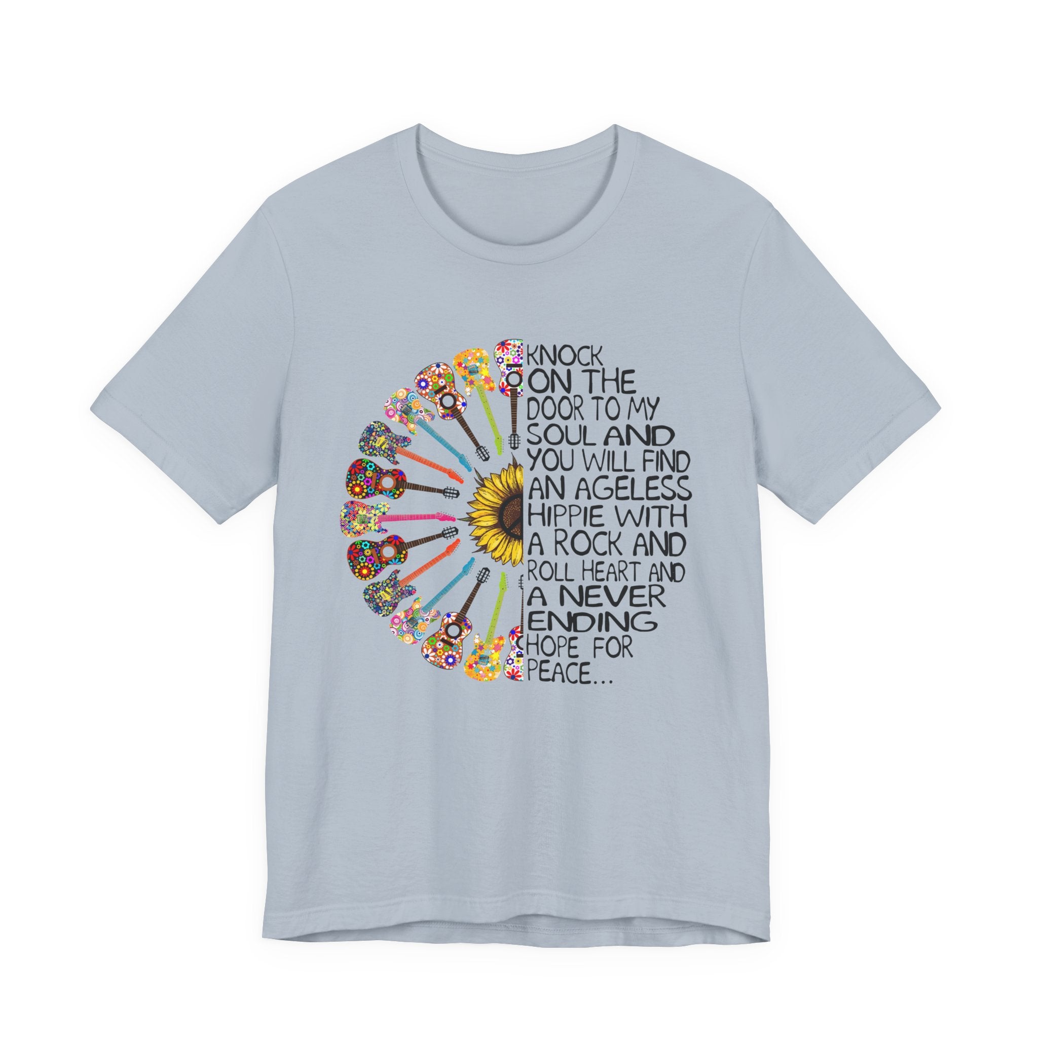 Ageless Hippie Soul Rock & Roll Heart T-Shirt | Peace Lover Gift