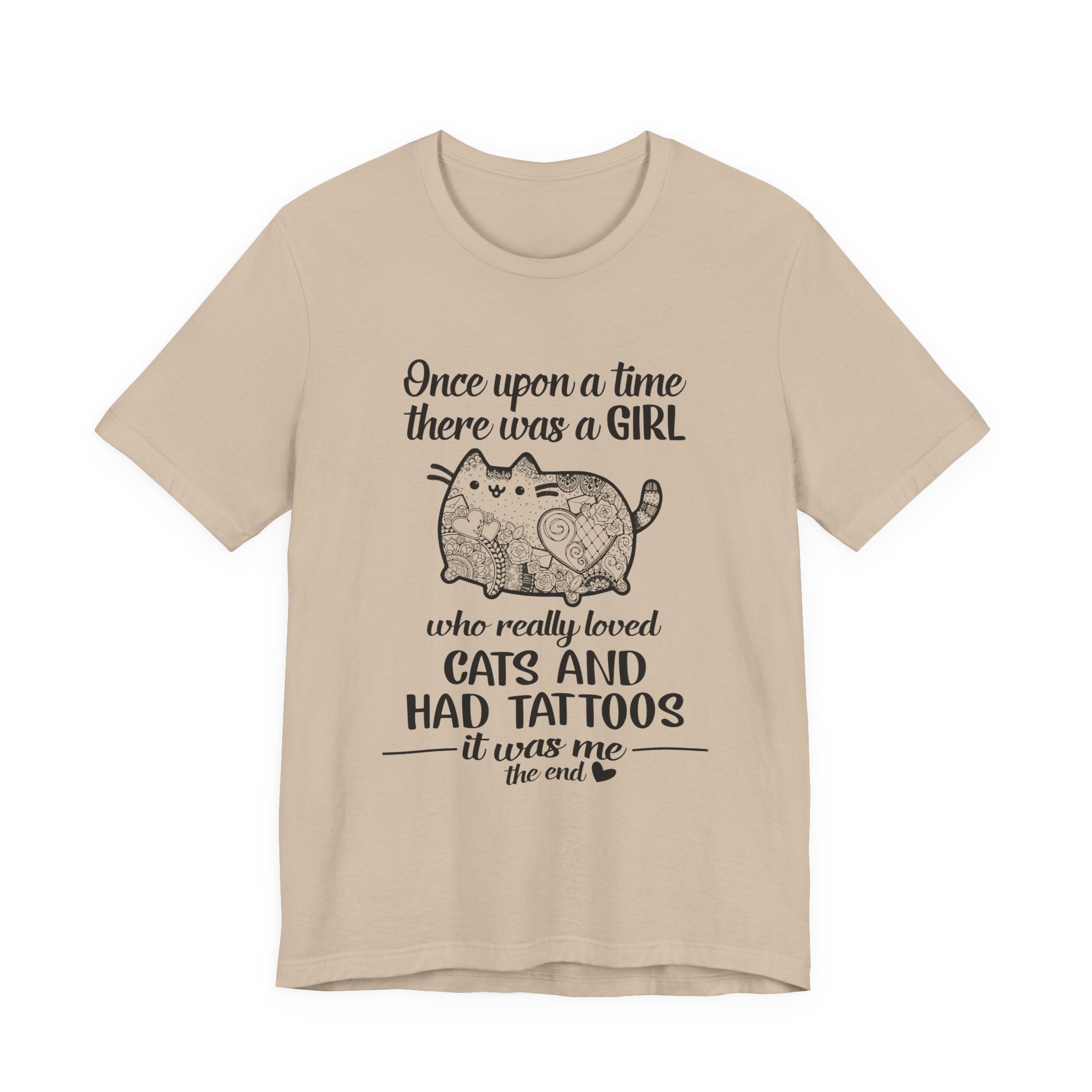 Once Upon a Time Cat & Tattoos T-Shirt | Tattooed Cat Lover Gift