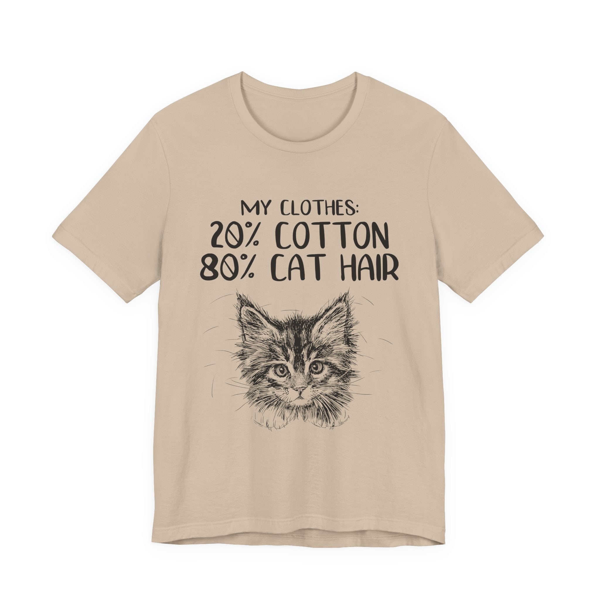 My Clothes 80% Cat Hair T-Shirt | Funny Cat Lover Gift