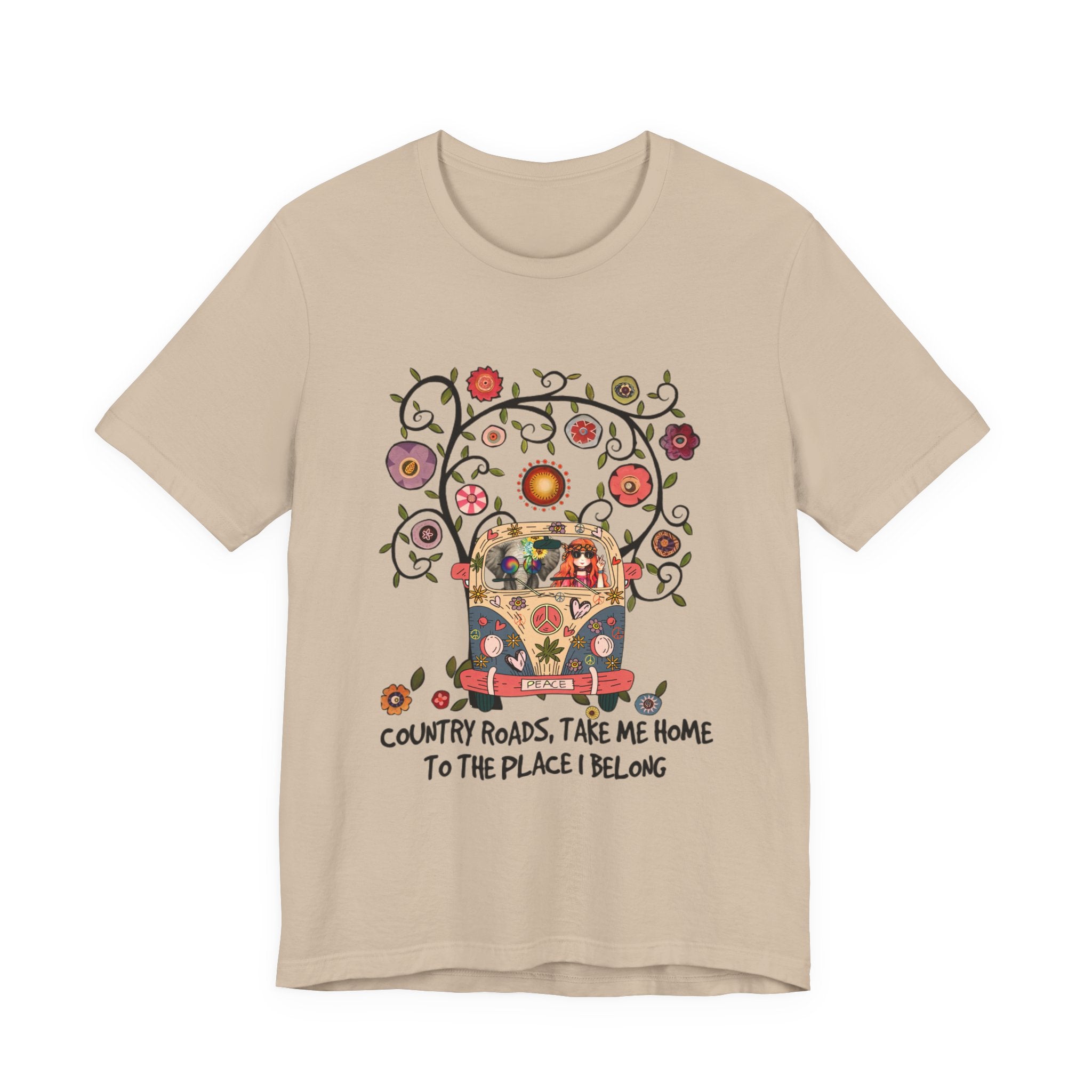 Country Roads Take Me Home T-Shirt | Hippie Soul Gift