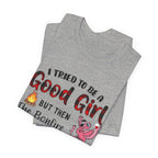 Bonfire Was Lit Wine T-Shirt | Funny Camping Girl Gift
