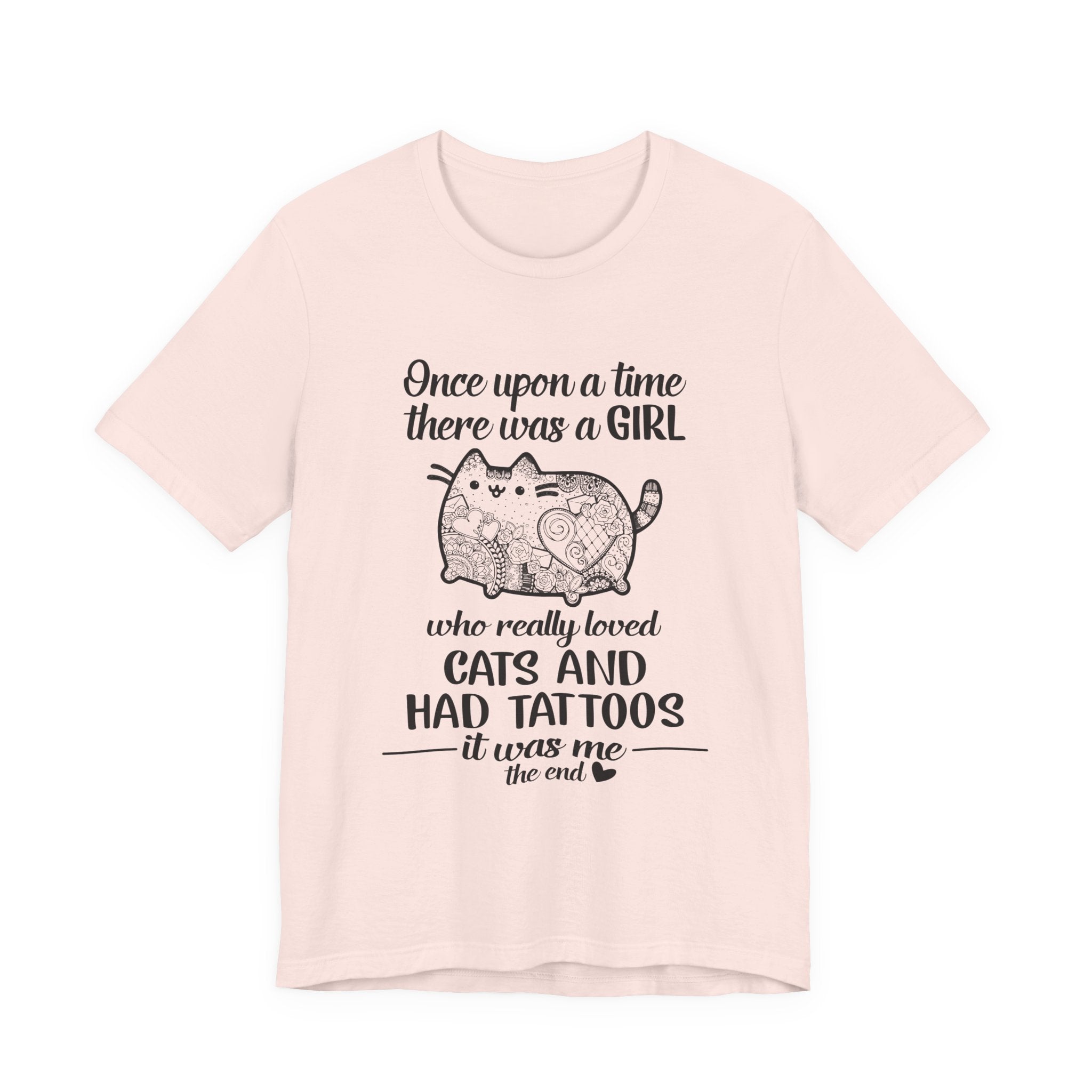 Once Upon a Time Cat & Tattoos T-Shirt | Tattooed Cat Lover Gift