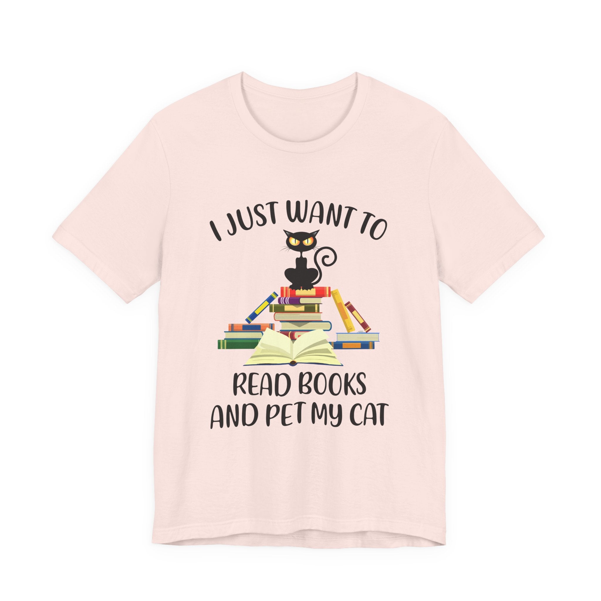 I Just Want To Read Books T-Shirt | Cat Lover Gift