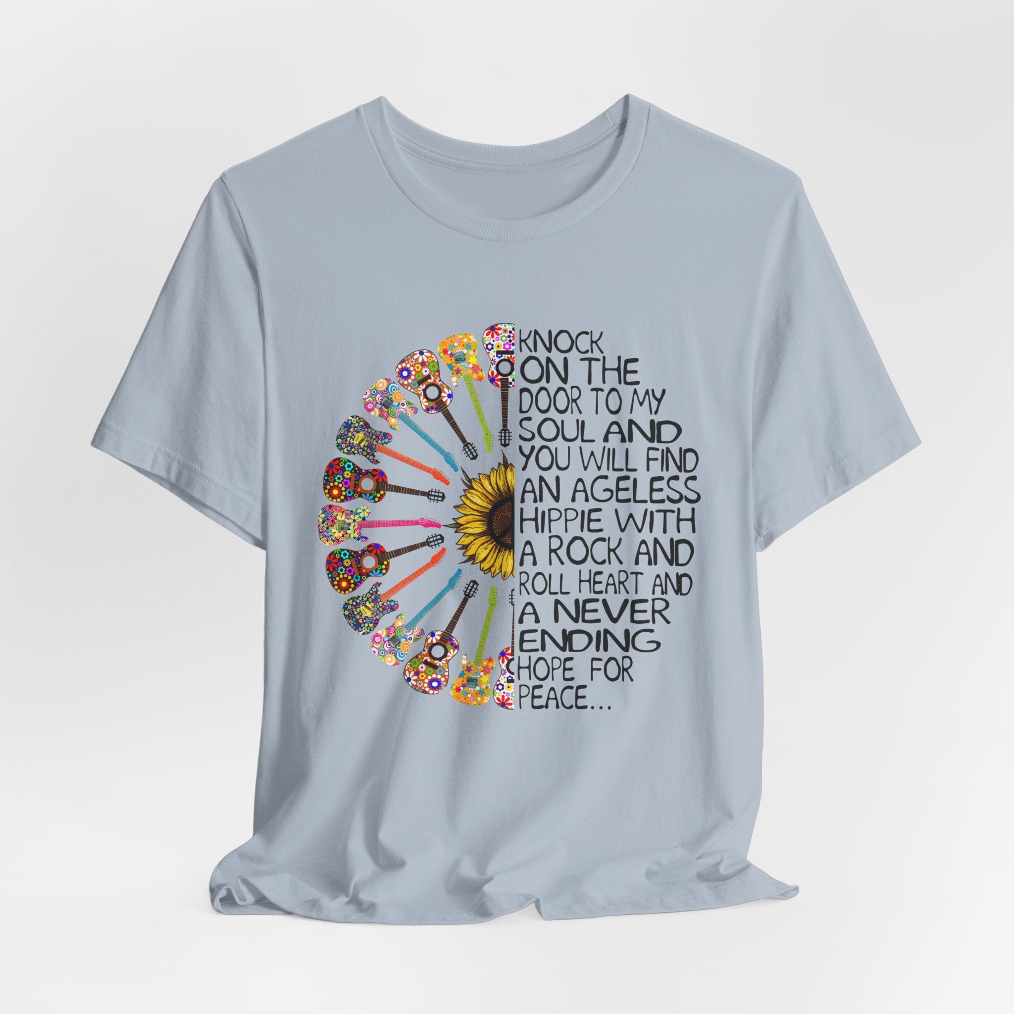Ageless Hippie Soul Rock & Roll Heart T-Shirt | Peace Lover Gift