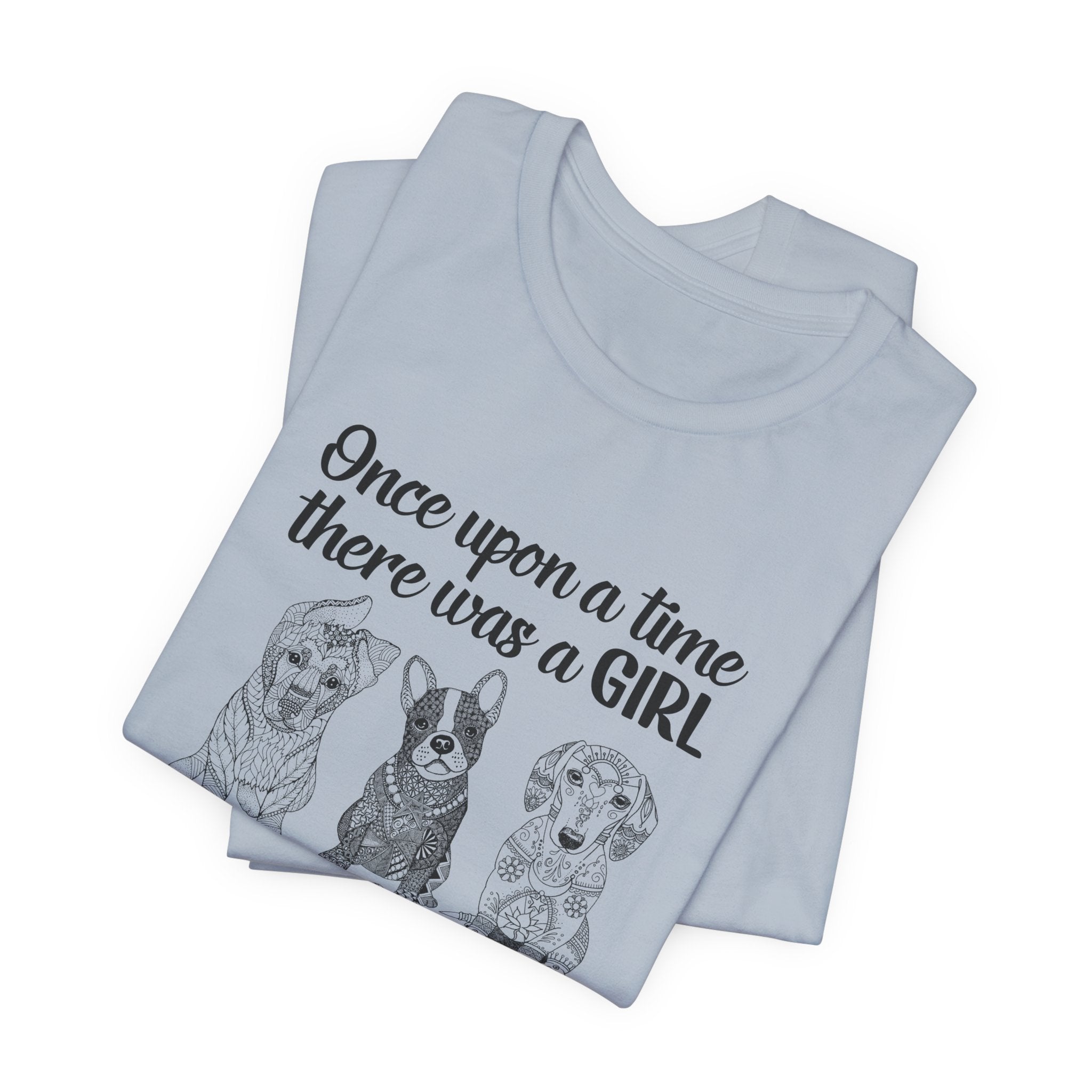 Girl Loved Dogs & Tattoos T-Shirt | Dog Lover Gift for Her
