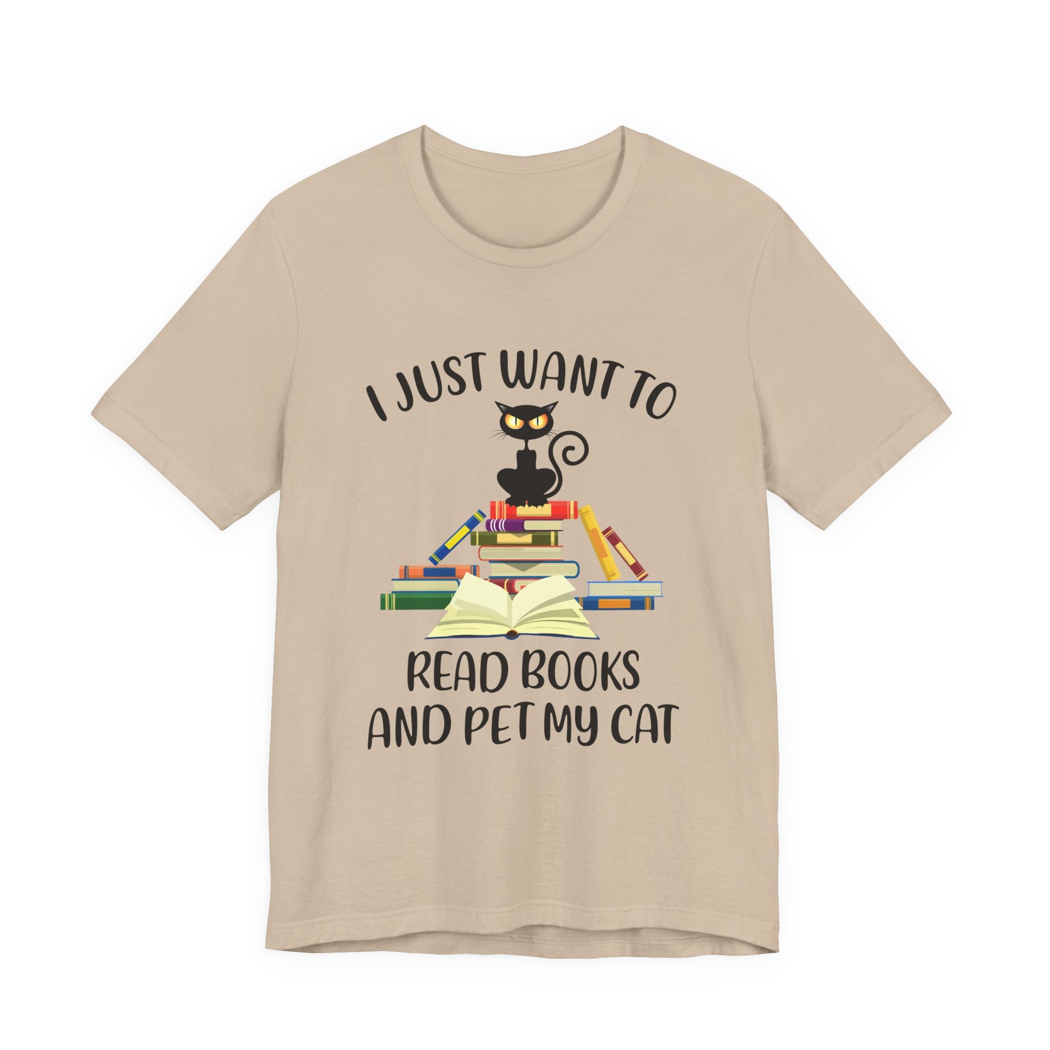 I Just Want To Read Books T-Shirt | Cat Lover Gift