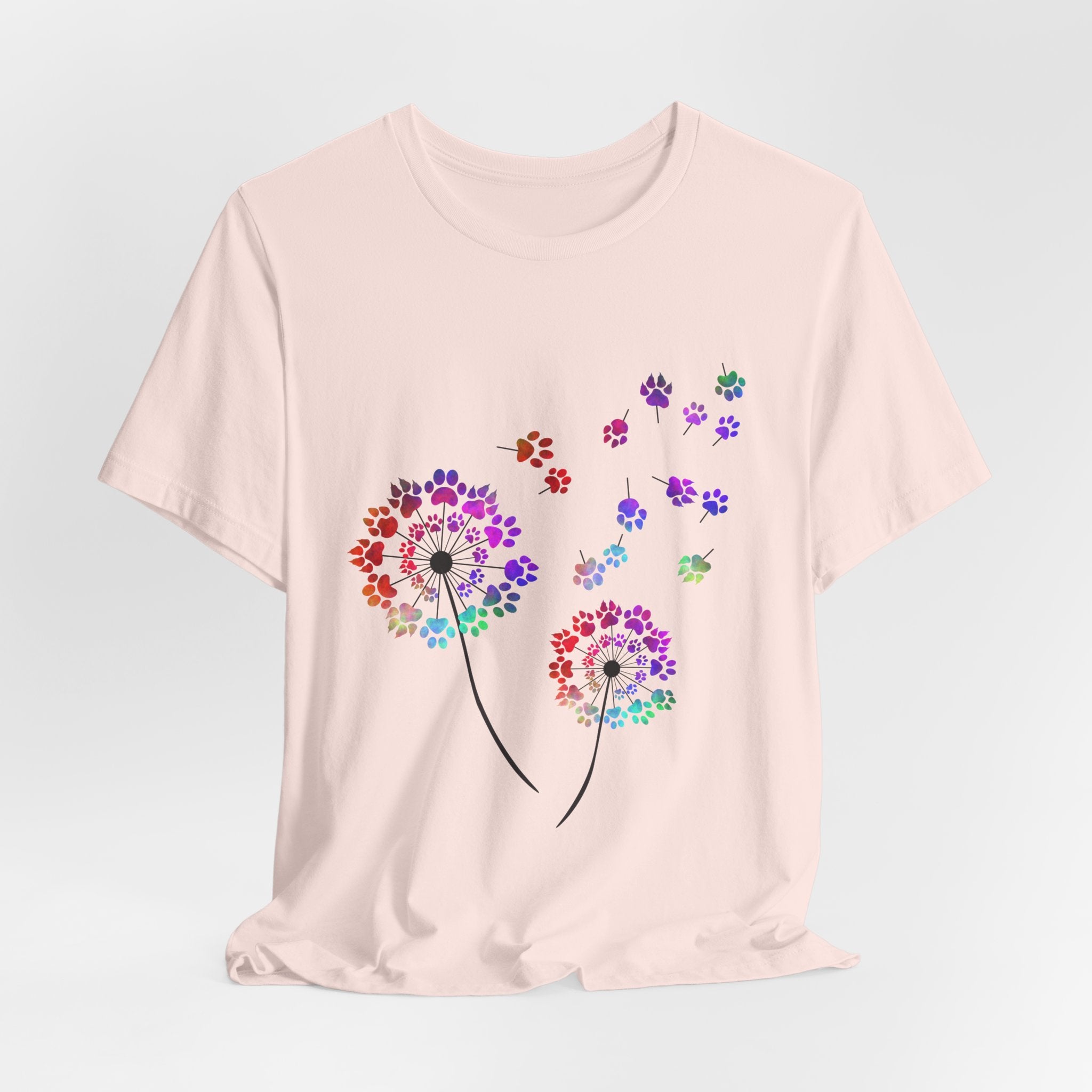 Paw Print Dandelion T-Shirt | Dog Lover Gift for Fur Parents