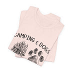 Camping & Dogs Make Me Happy T-Shirt | Dog Lover Gift