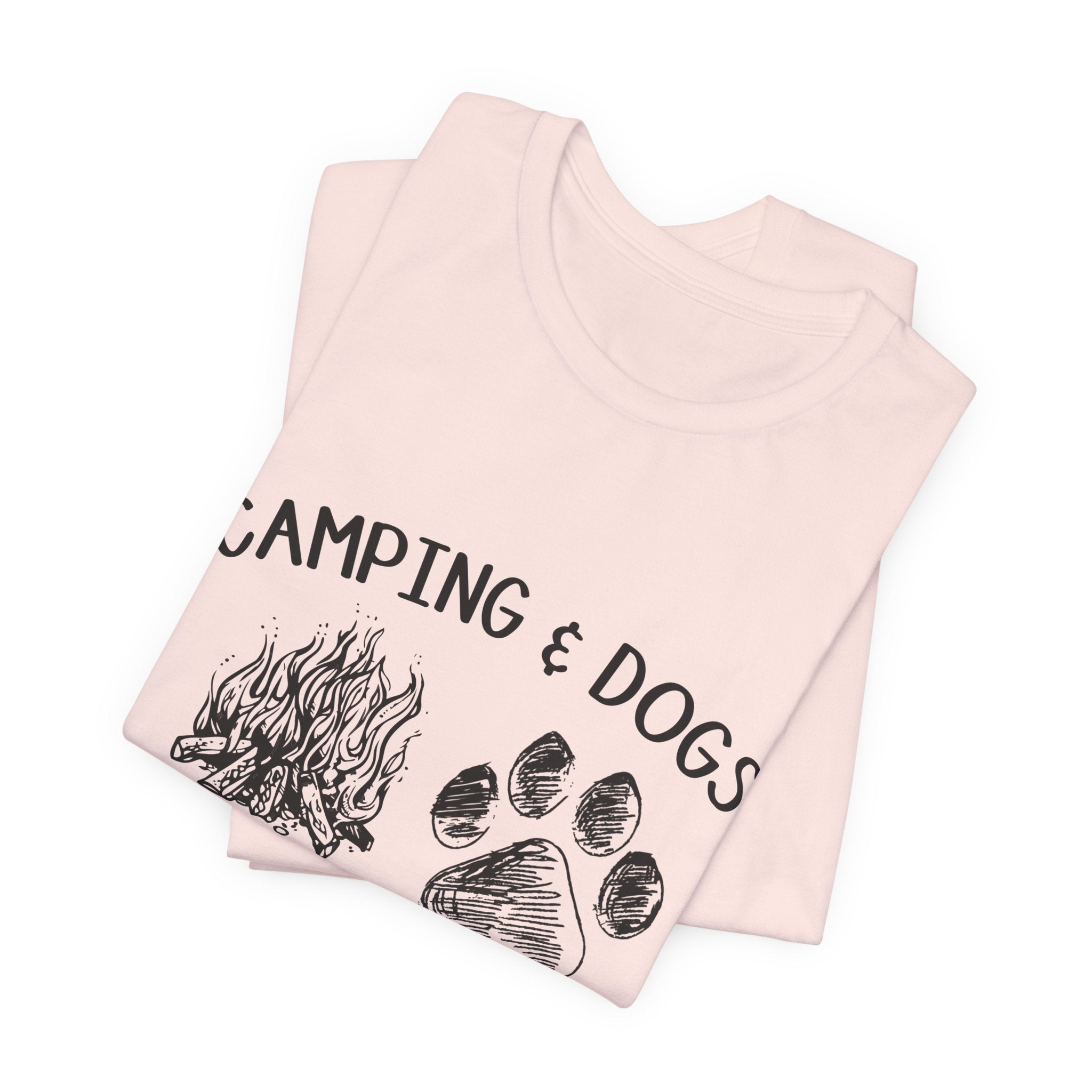 Camping & Dogs Make Me Happy T-Shirt | Dog Lover Gift