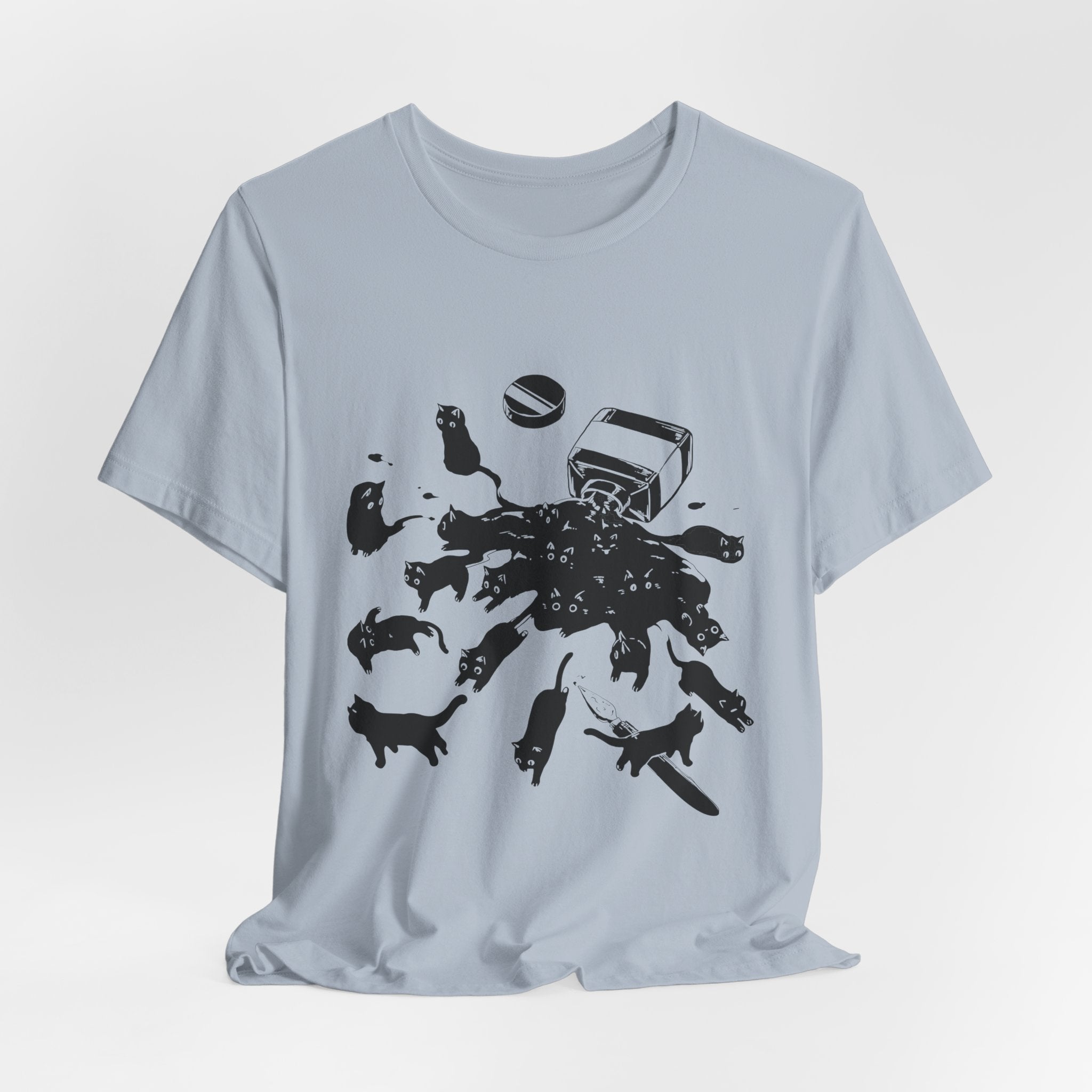 Mischievous Ink Cats T-Shirt | Cat Lover Gift