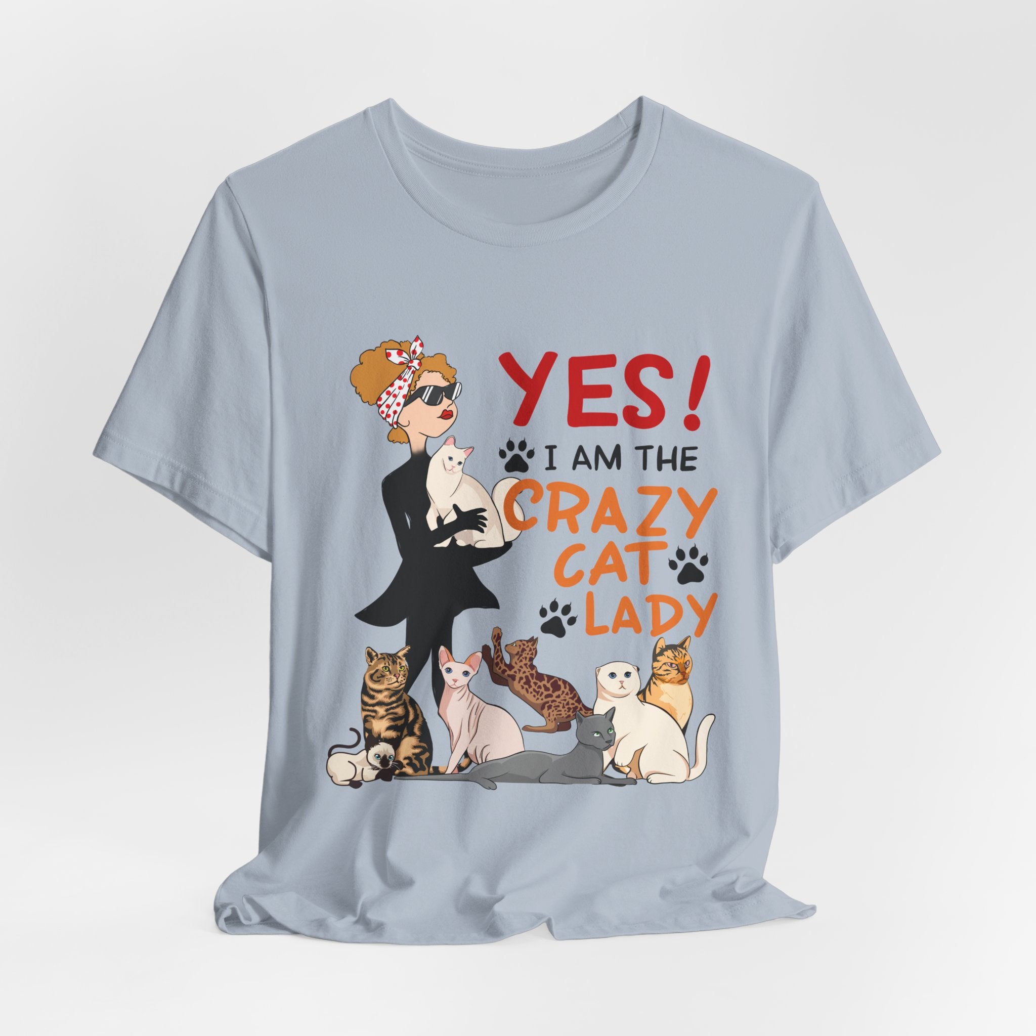 YES I Am The Crazy Cat Lady T-Shirt | Cat Mom Gift Idea