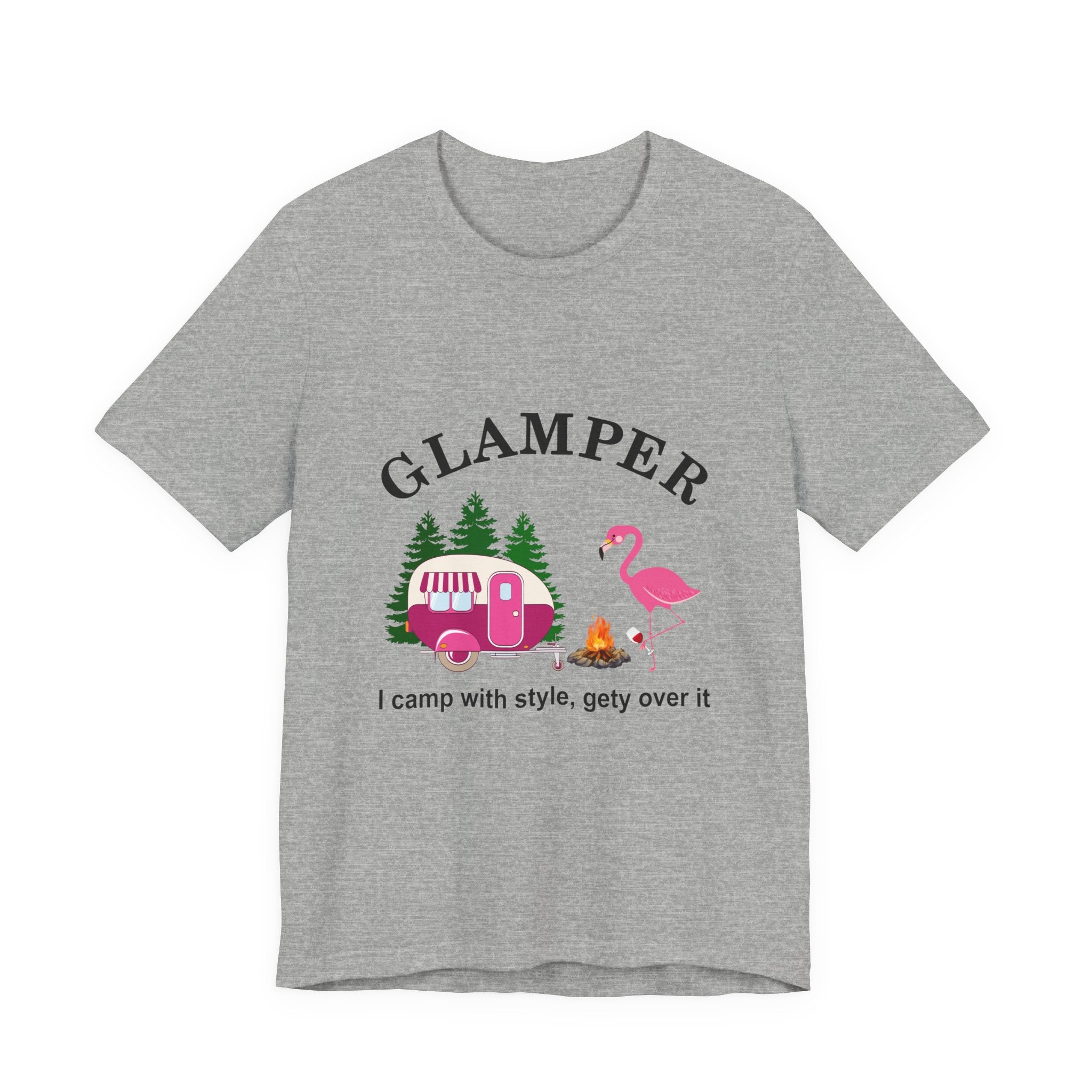 GLAMPER I Camp With Style T-Shirt | Glamping Lover Gift