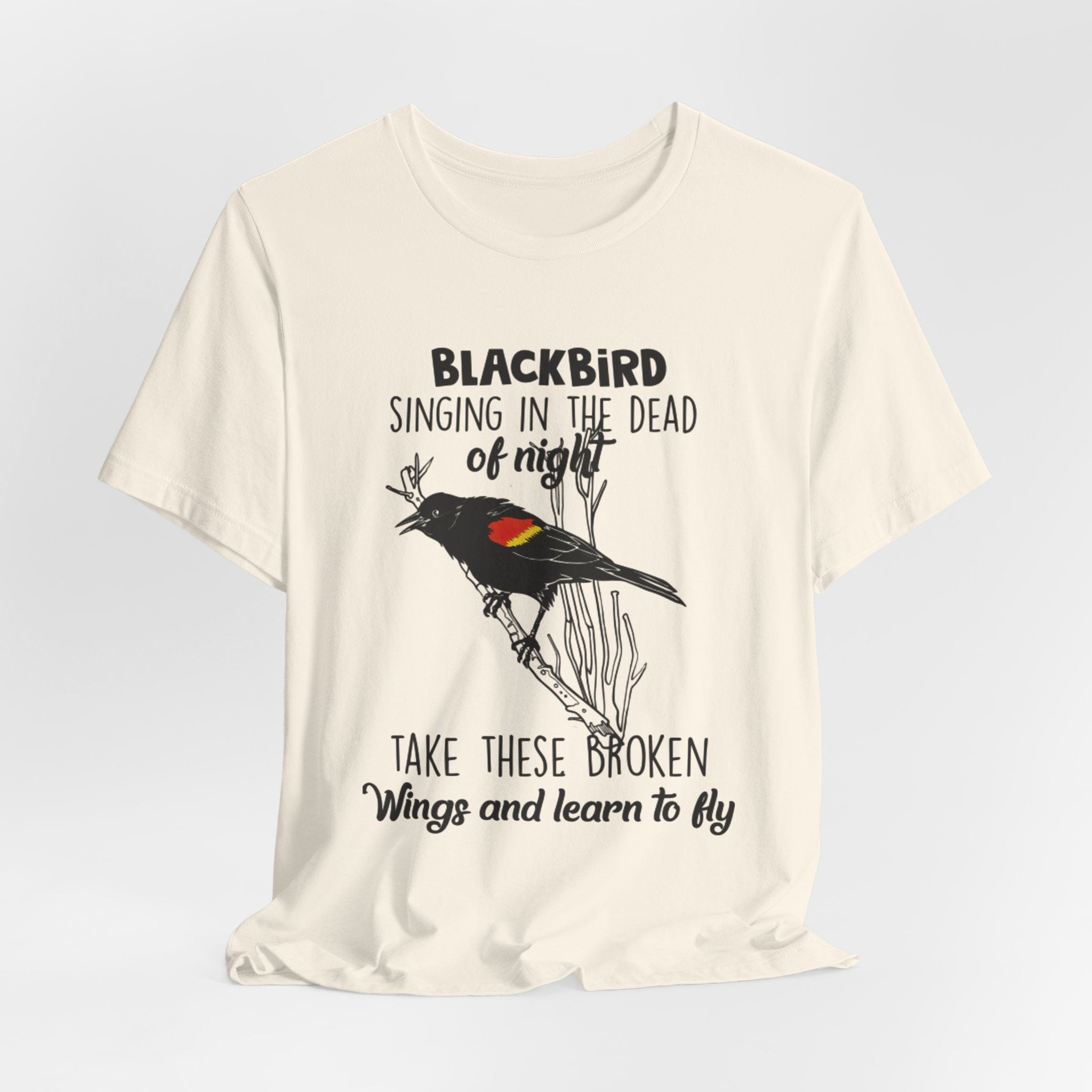 Blackbird Learn to Fly T-Shirt | Free Spirit Hippie Gift