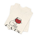Cats And Wine Make Everything Fine T-Shirt | Cat Lover Gift