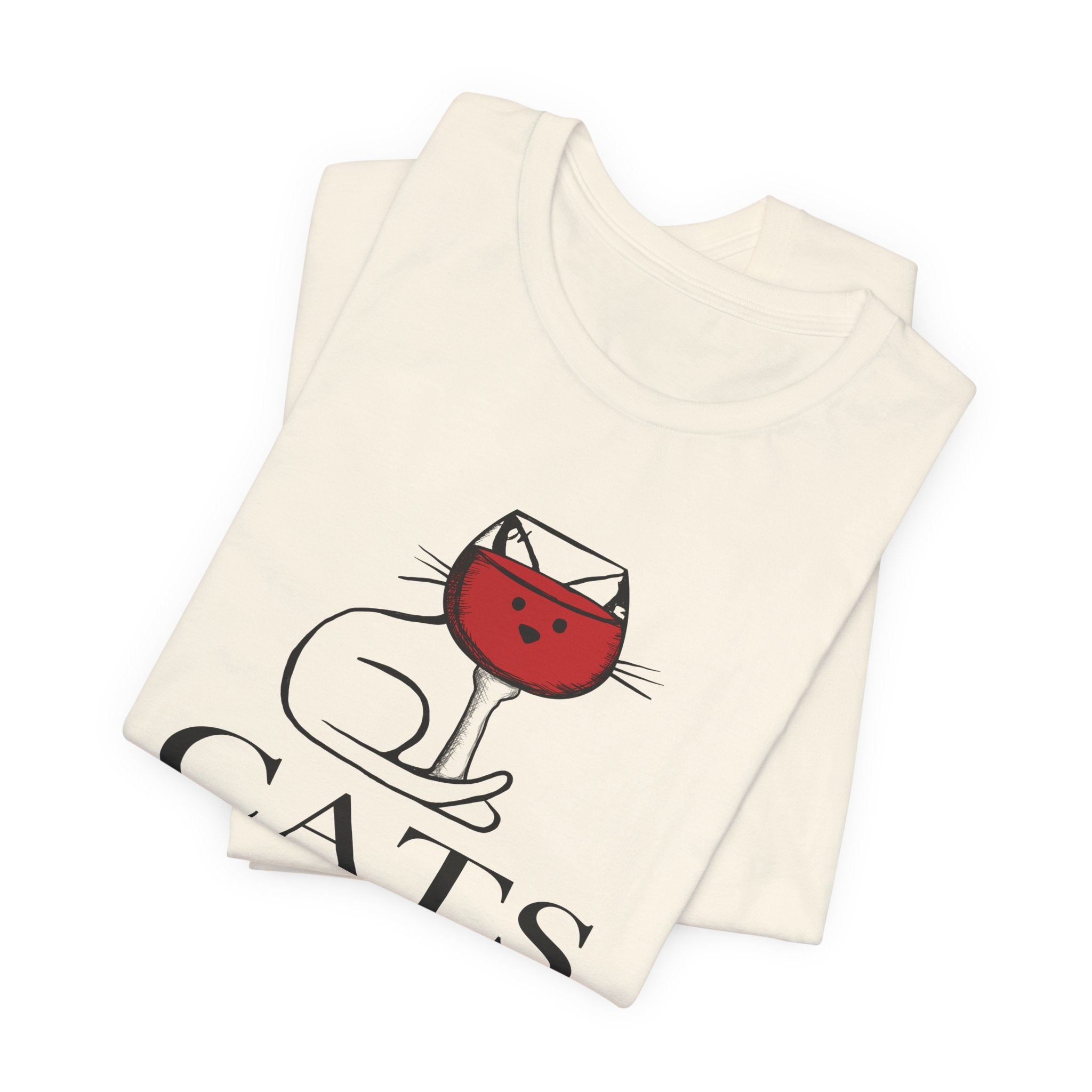 Cats And Wine Make Everything Fine T-Shirt | Cat Lover Gift