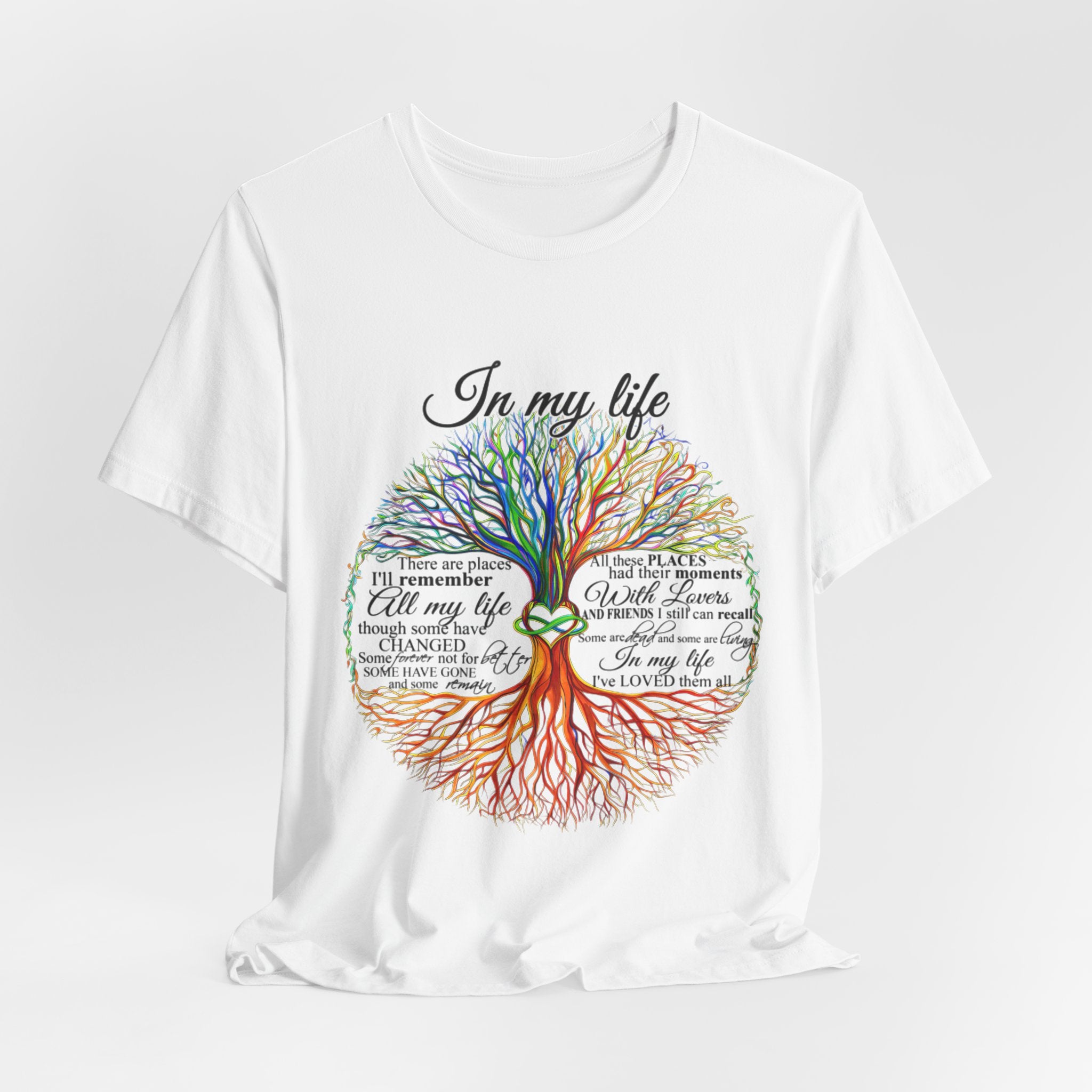 In My Life Lyrics Tree T-Shirt | Hippie Soul Gift