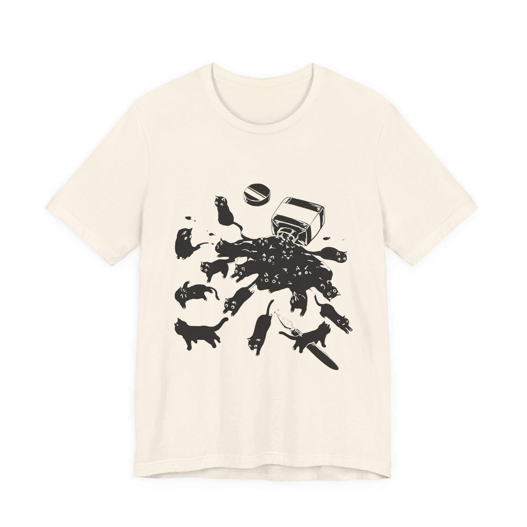 Mischievous Ink Cats T-Shirt | Cat Lover Gift